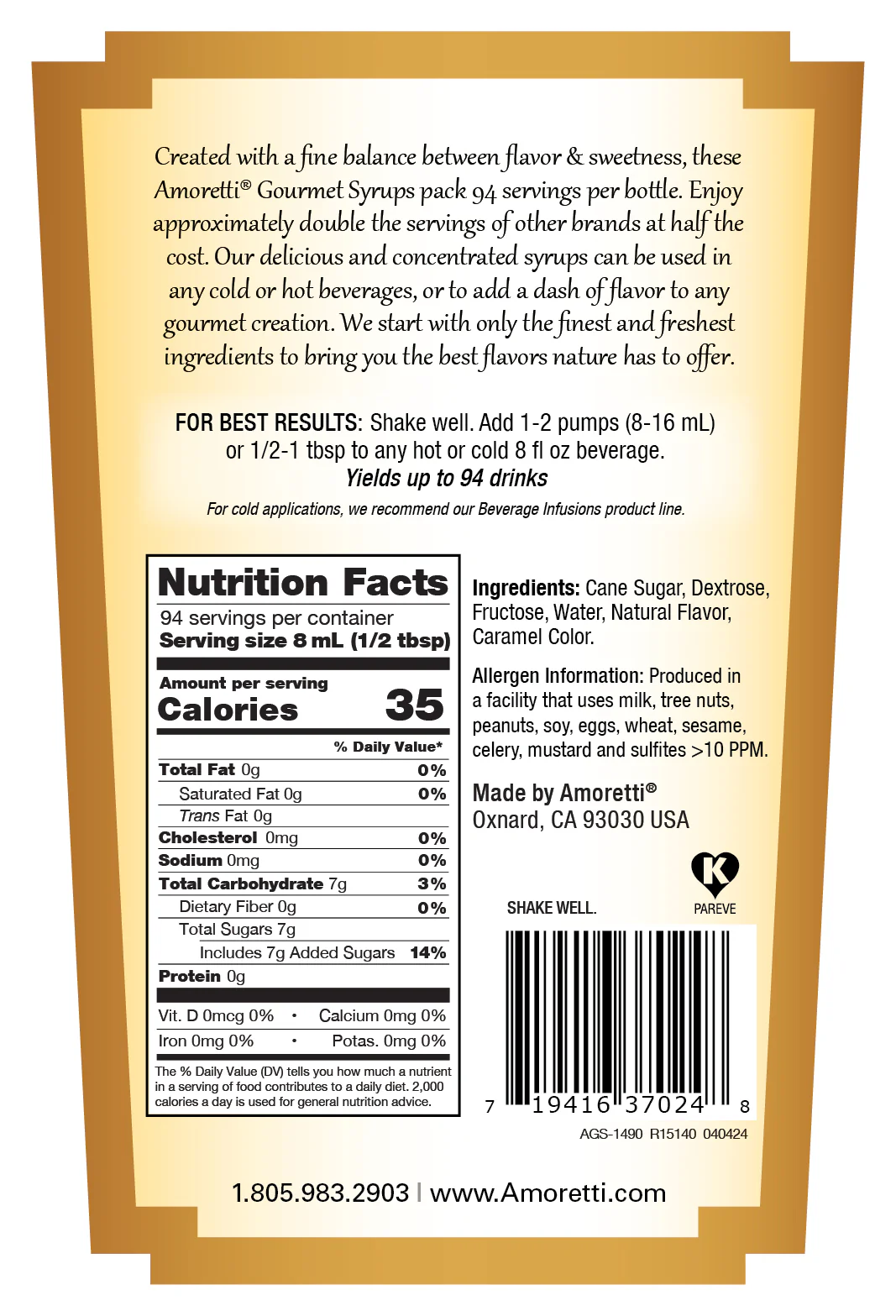 Apple Fritter Gourmet Syrup - Image 2