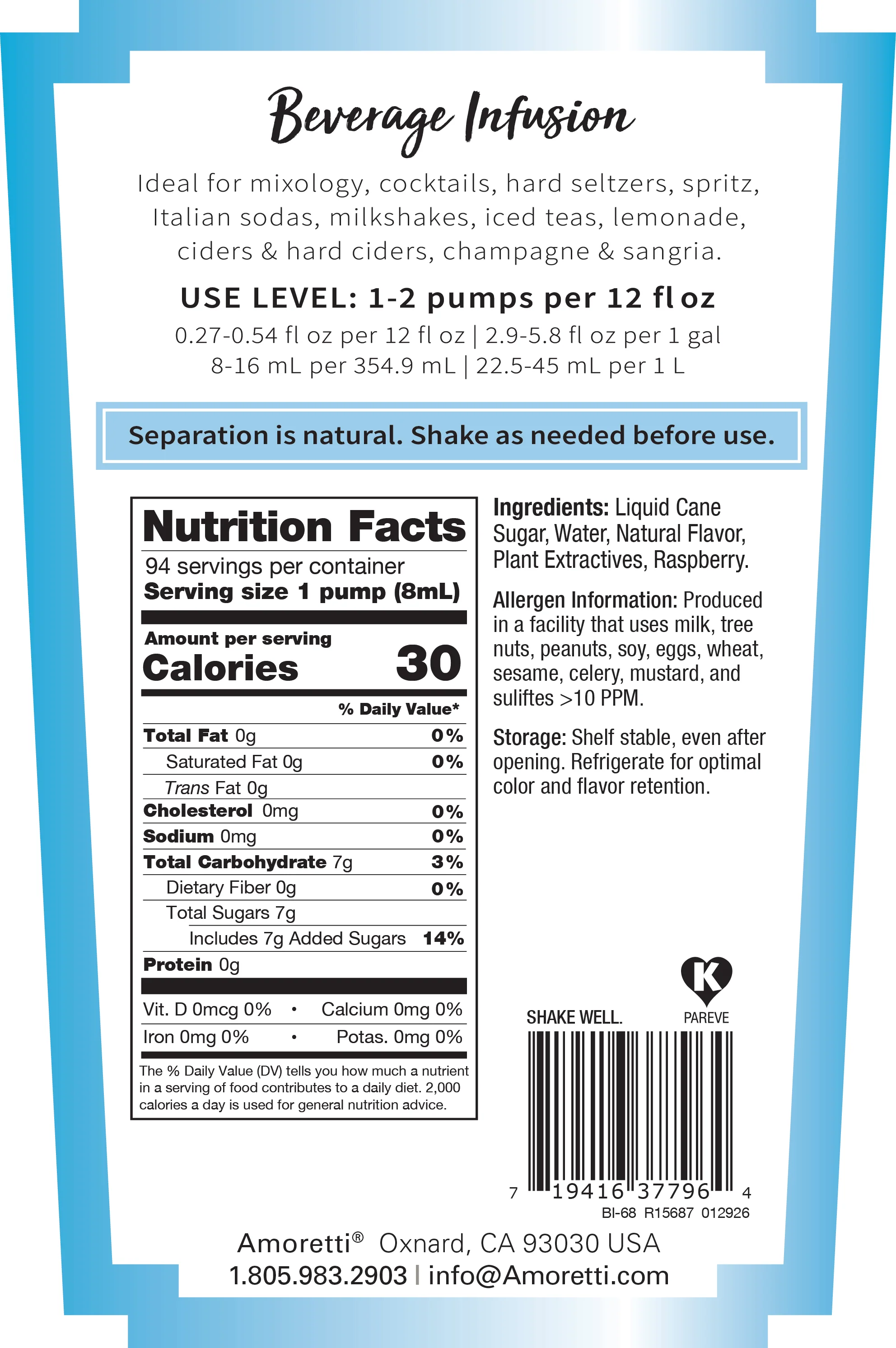 Blue Raspberry Beverage Infusion - Image 2