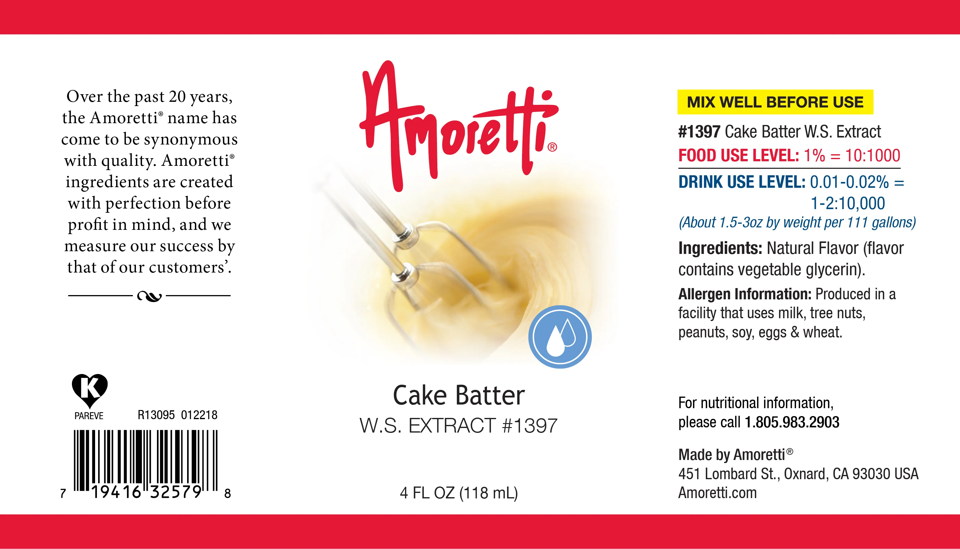 Cake Batter Extract Water Soluble (Pareve) - Image 2