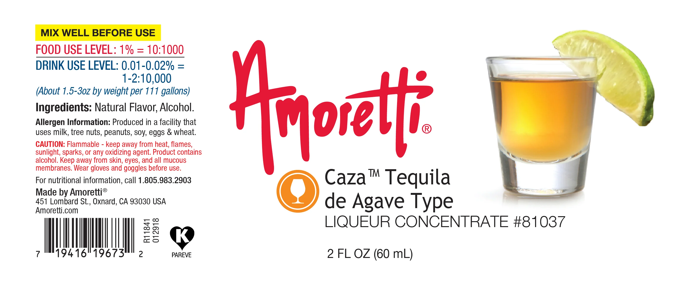 Caza Tequila de Agave Type Liqueur Concentrate - Image 2