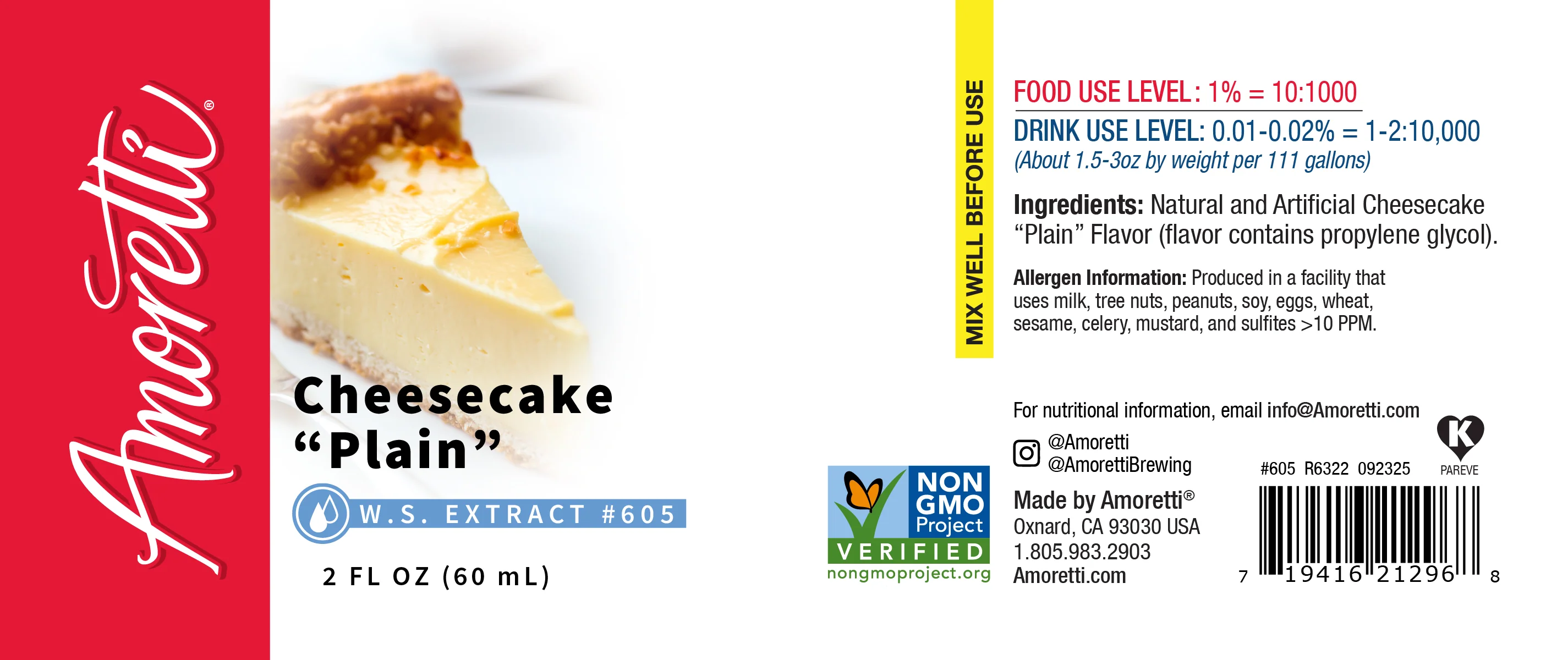 Cheesecake Plain Extract Water Soluble - Image 2