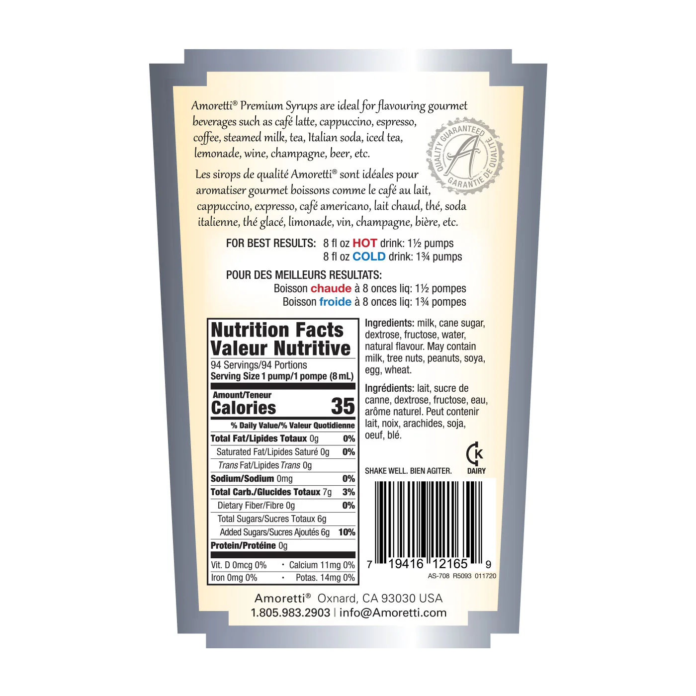 Crema Di Mexican Coffee Liqueur™ Type Syrup - Image 2