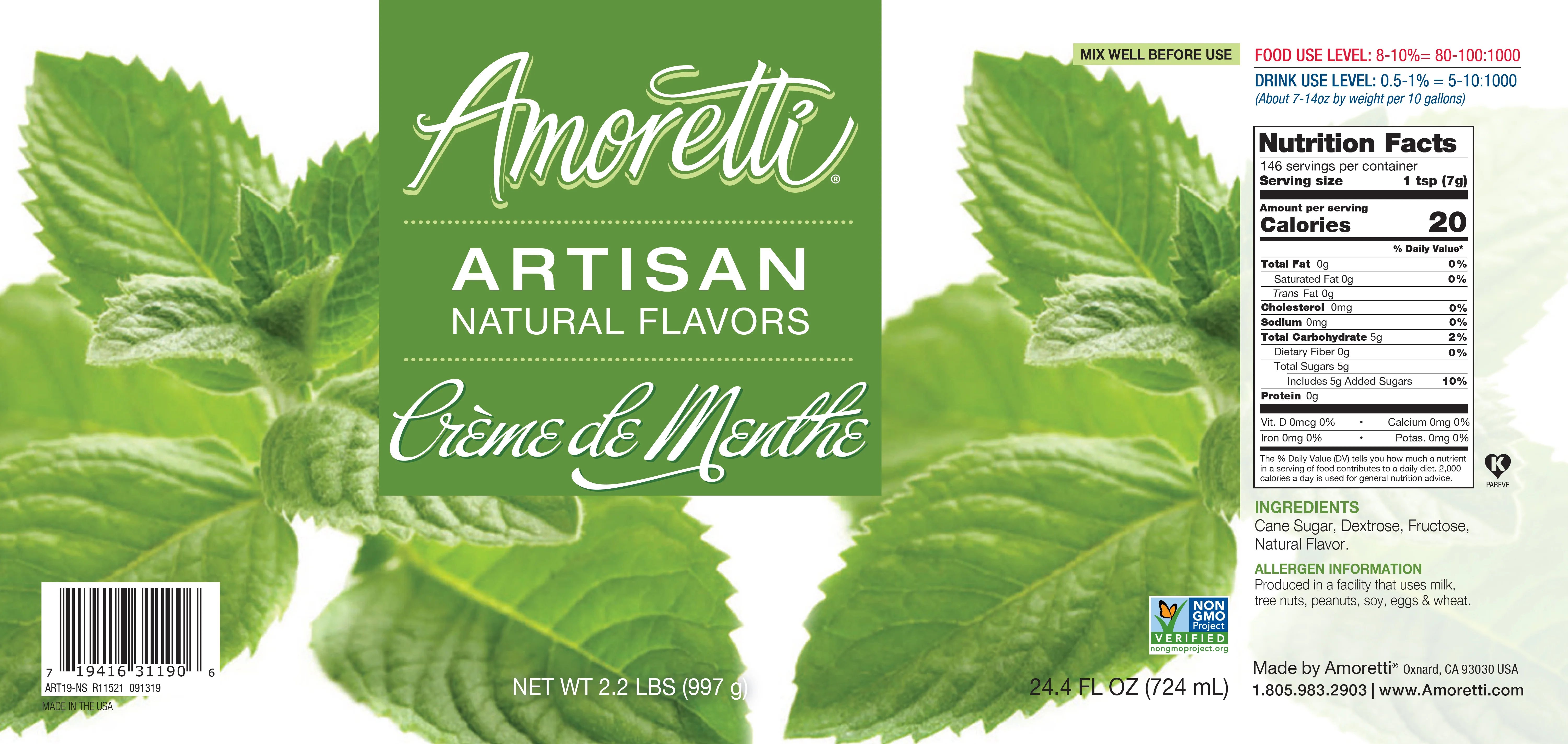 Natural Creme De Menthe Artisan Flavor - Image 2