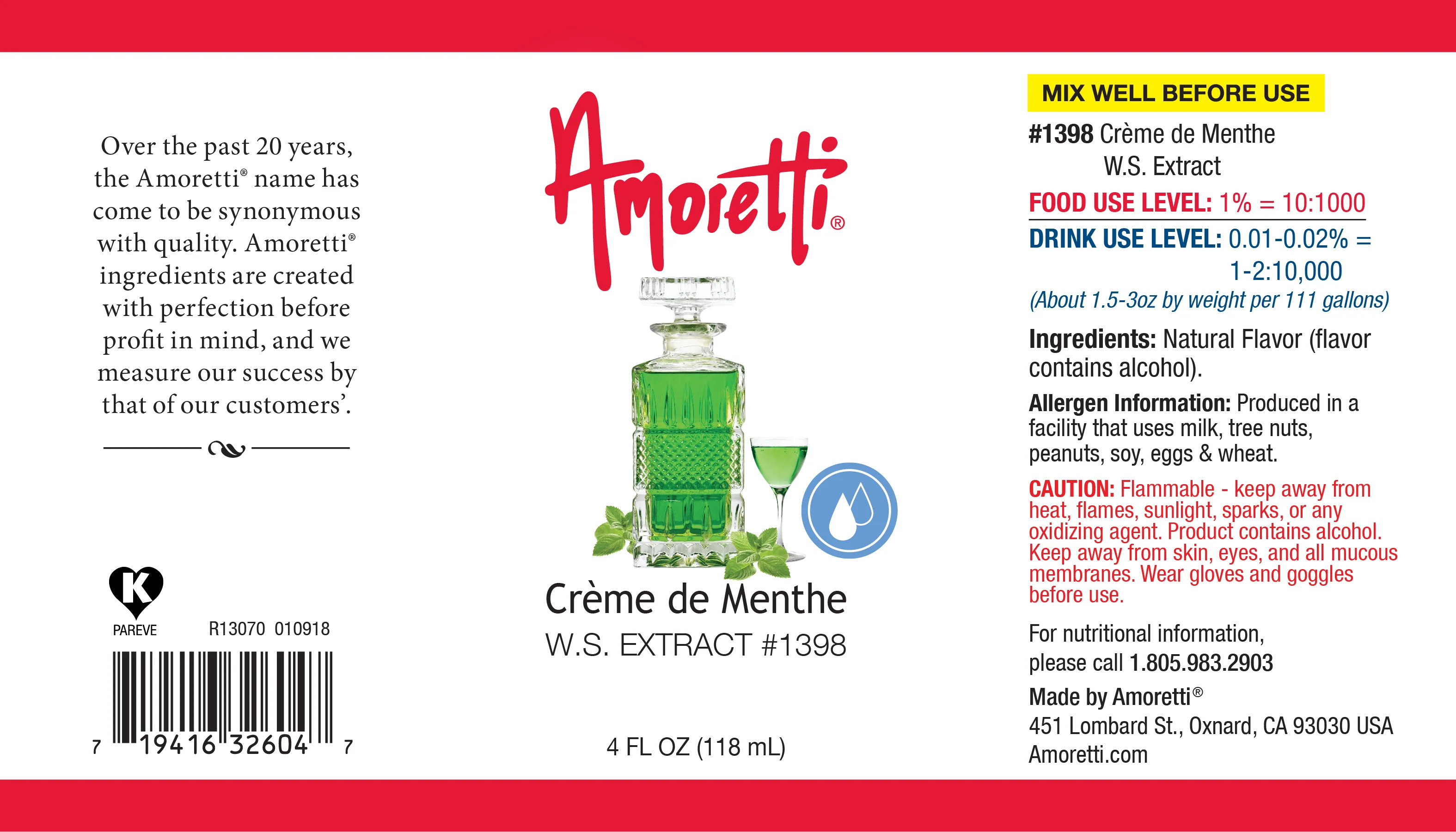 Creme de Menthe Extract Water Soluble - Image 2