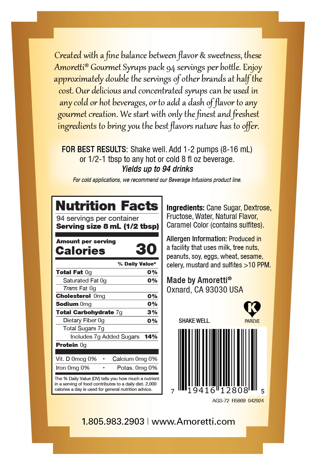 Dark Chocolate Gourmet Syrup - Image 2