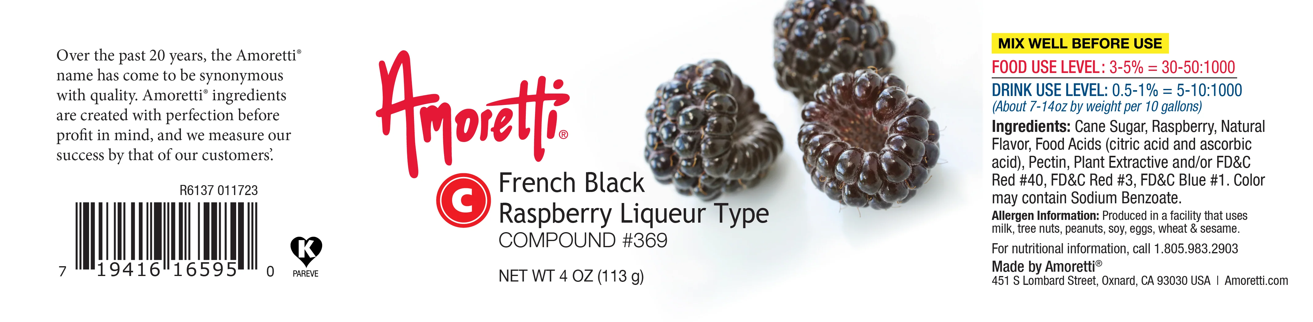 French Black Raspberry Liqueur Type Compound - Image 2
