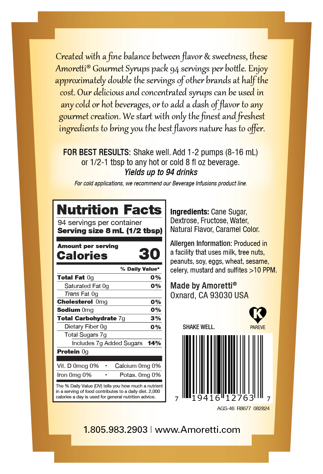 French Vanilla Gourmet Syrup - Image 2