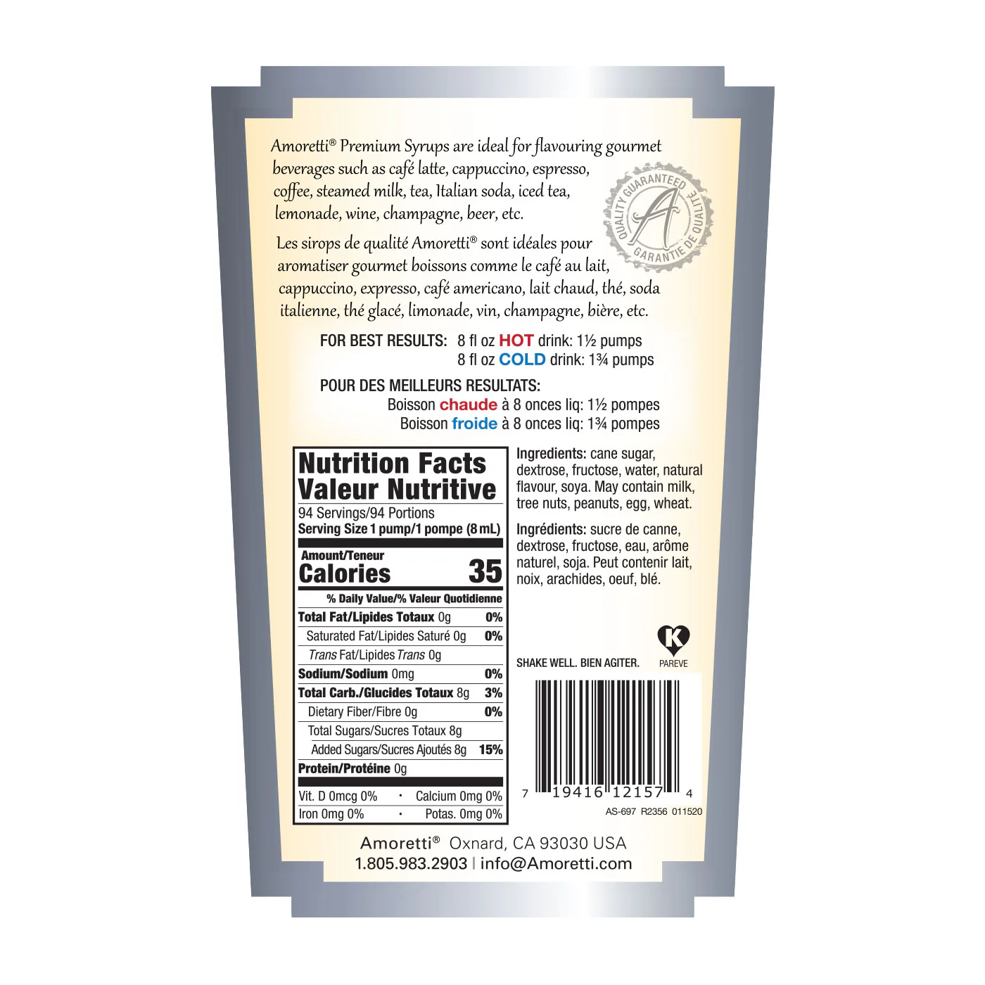 Premium Gingerbread Syrup - Image 2