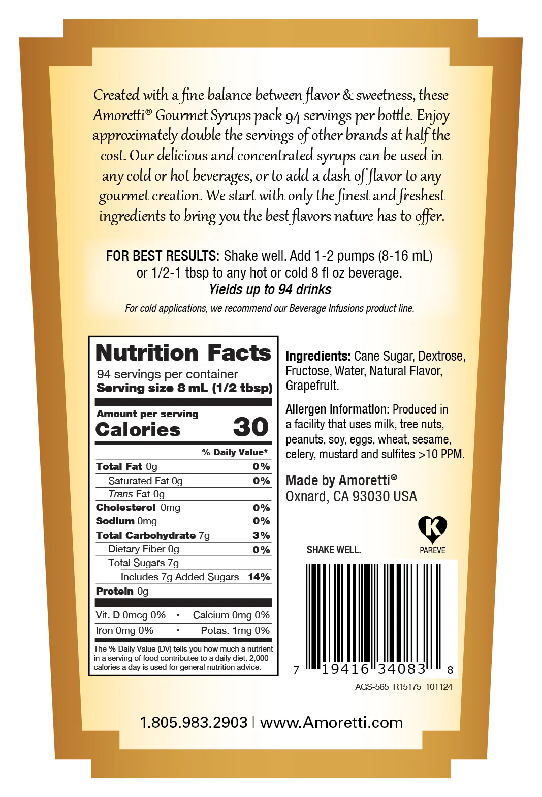 Grapefruit Gourmet Syrup - Image 2