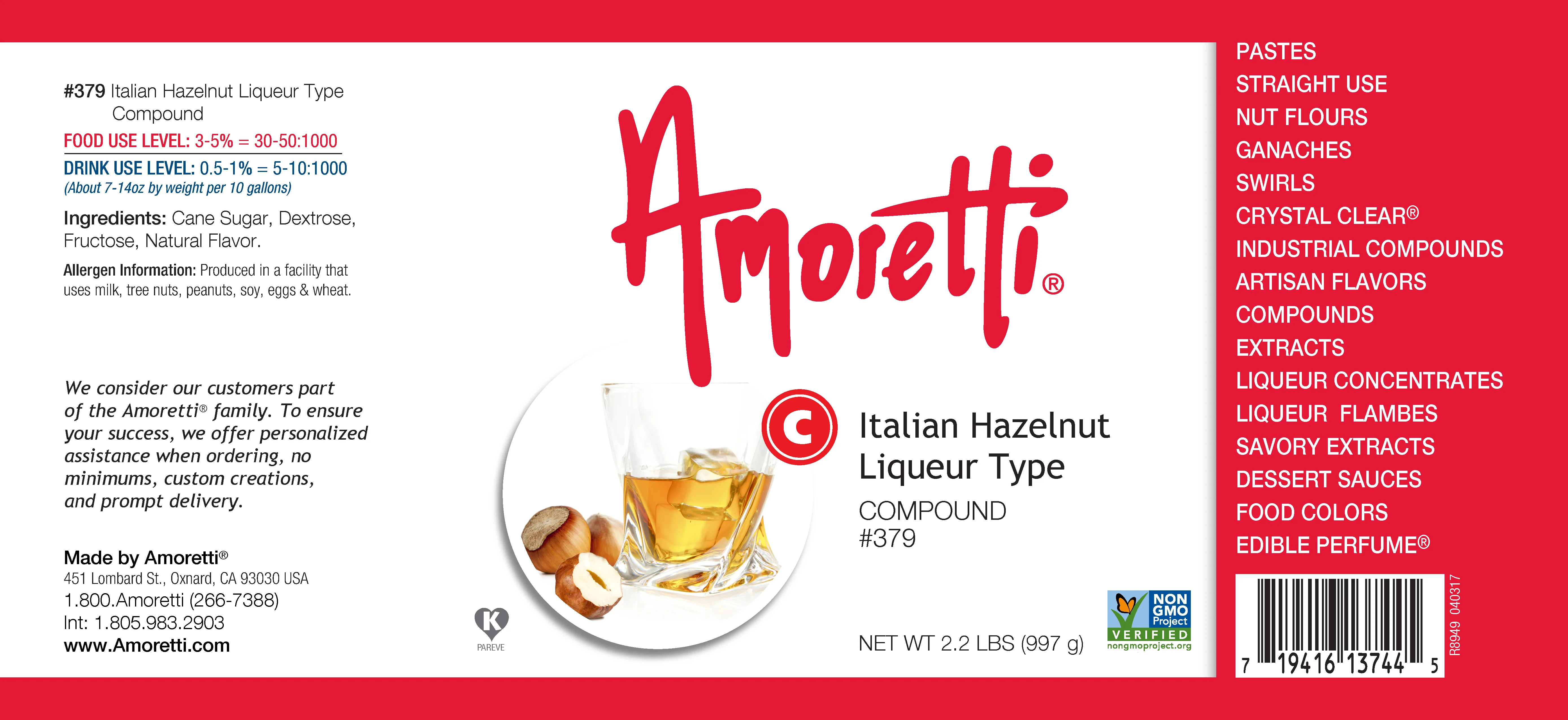 Italian Hazelnut Liqueur Compound - Image 2