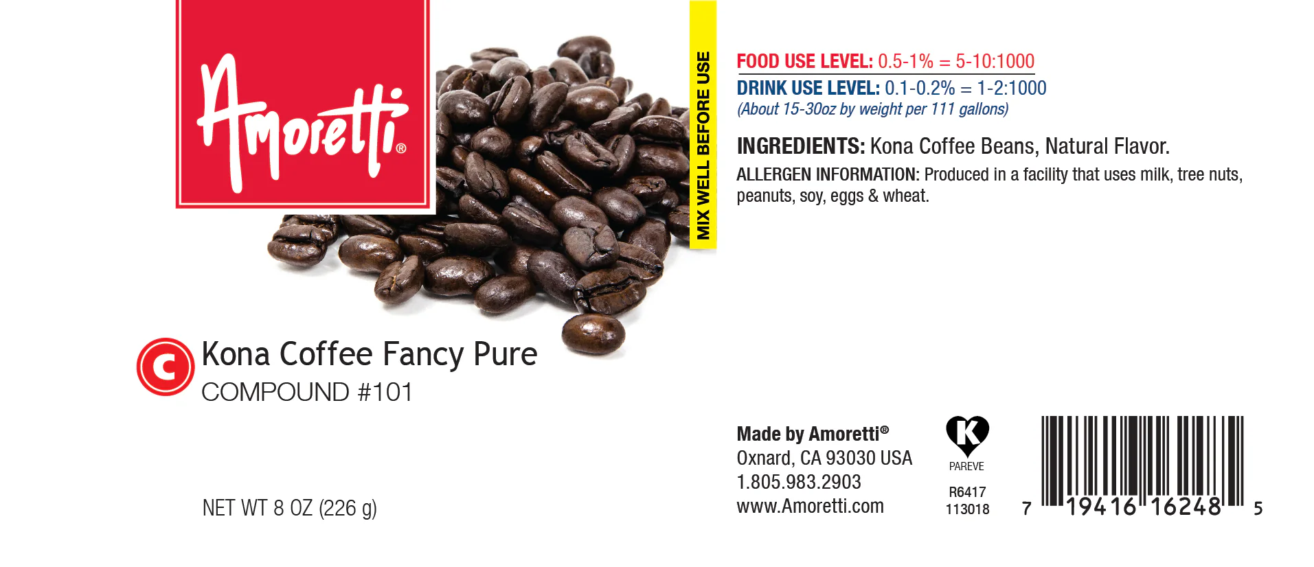 Kona Coffee Fancy Pure for whipped cream and buttercream Compound - Image 2