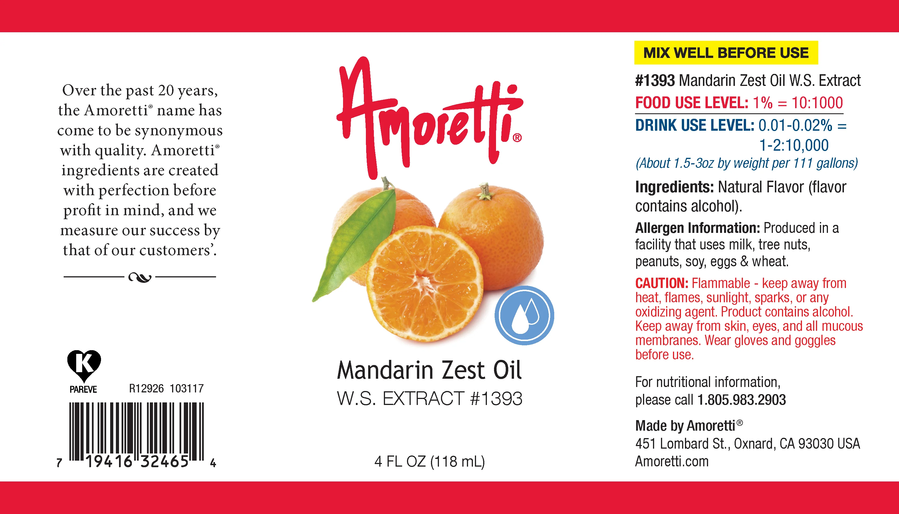 Mandarin Zest Oil Extract Water Soluble - Image 2