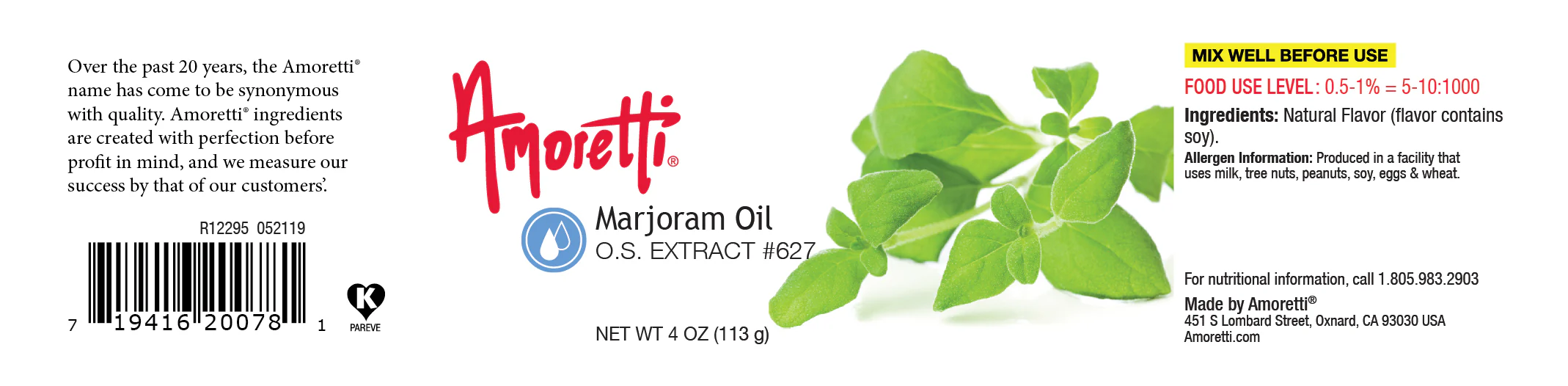 Marjoram Oil Extract Oil Soluble - Image 2
