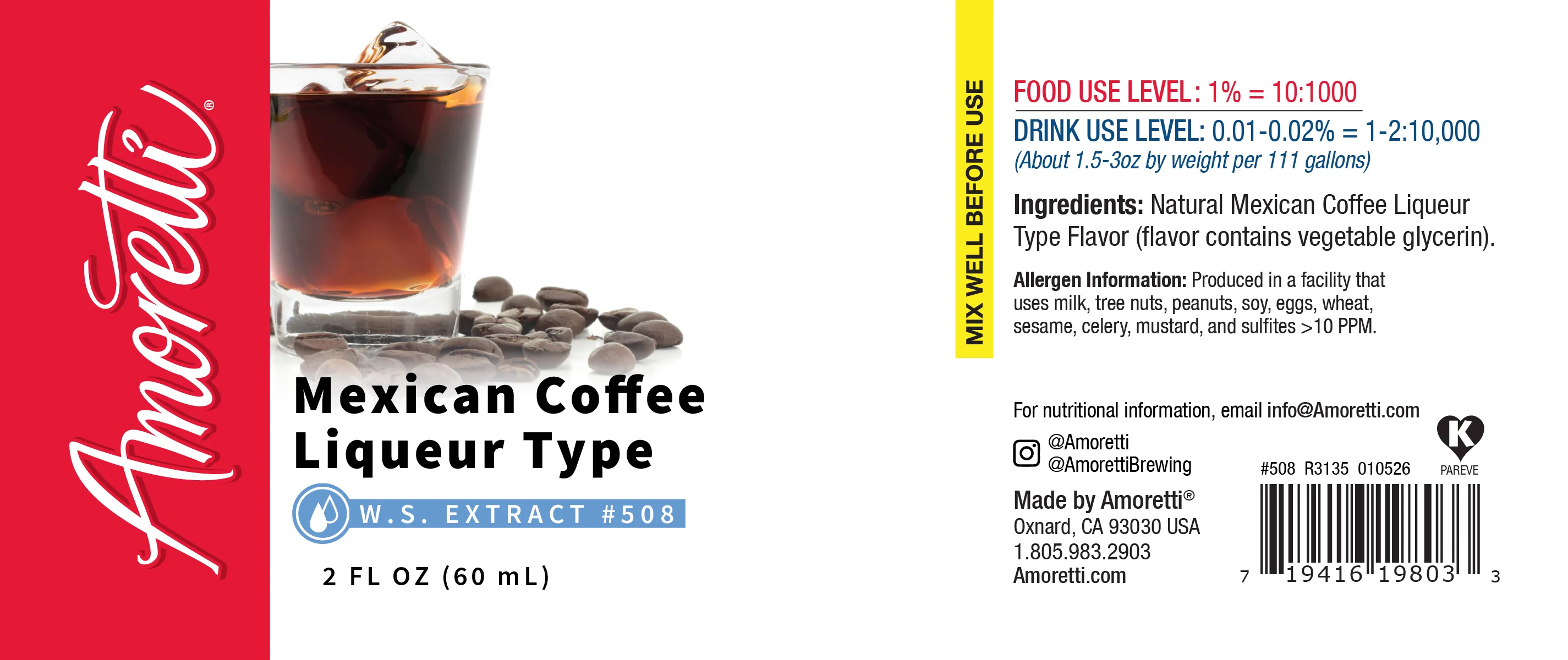 Mexican Coffee Liqueur Type Extract Water Soluble - Image 2