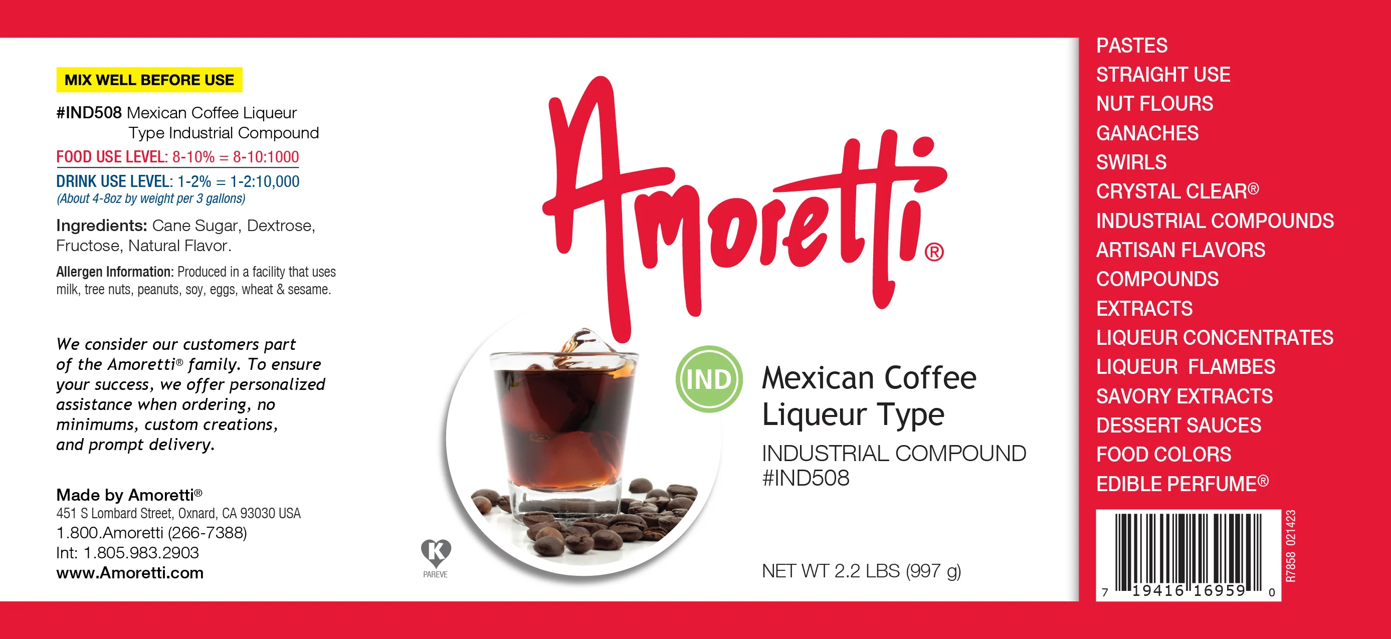 Mexican Coffee Liqueur Type Industrial Compound - Image 2