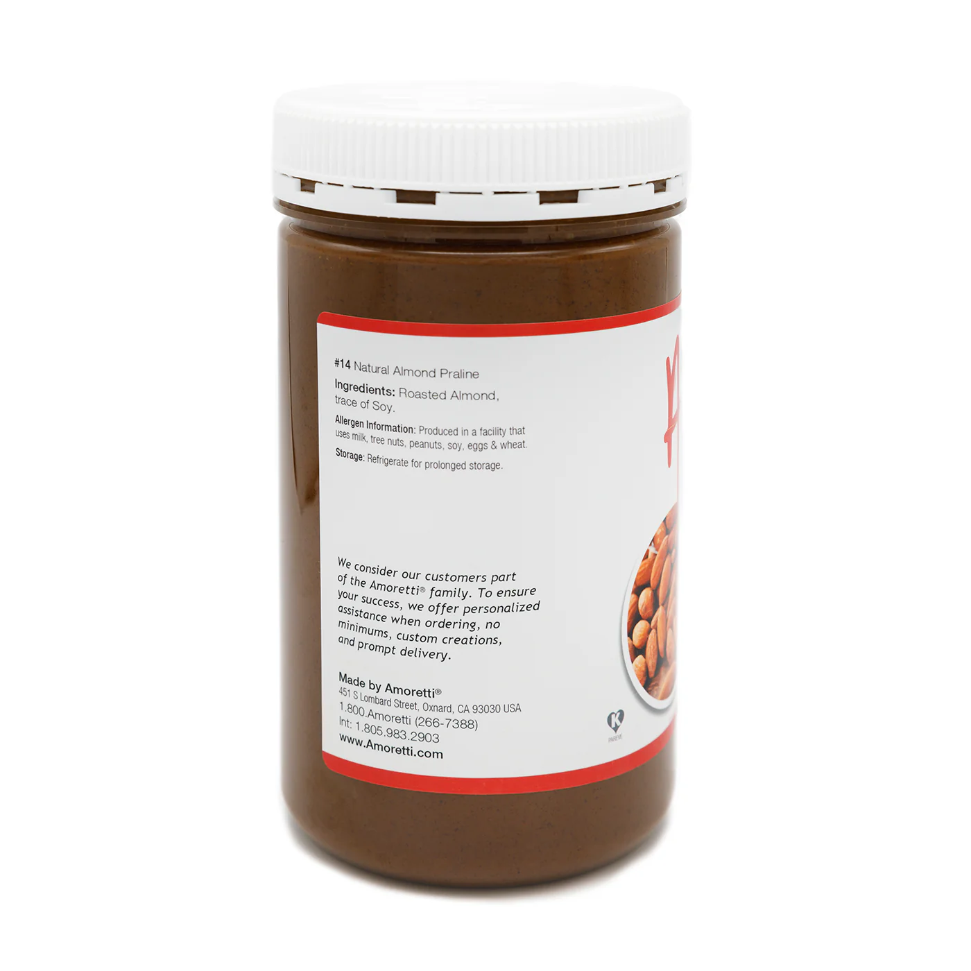 Natural Almond Praline - Dark Roasted, Ultra Smooth Natural (skin on) Almond Butter (no sugar added) - Image 2