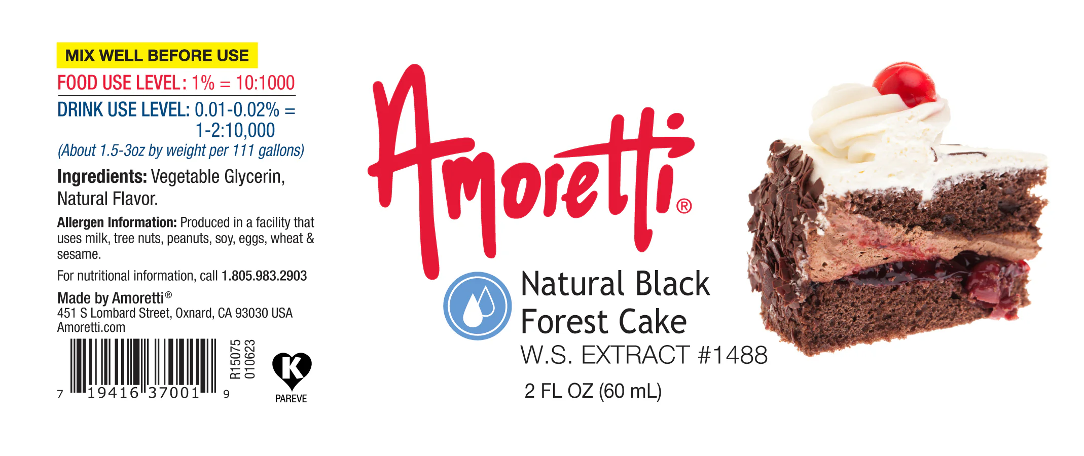 Natural Black Forest Cake Extract Water Soluble - Image 2