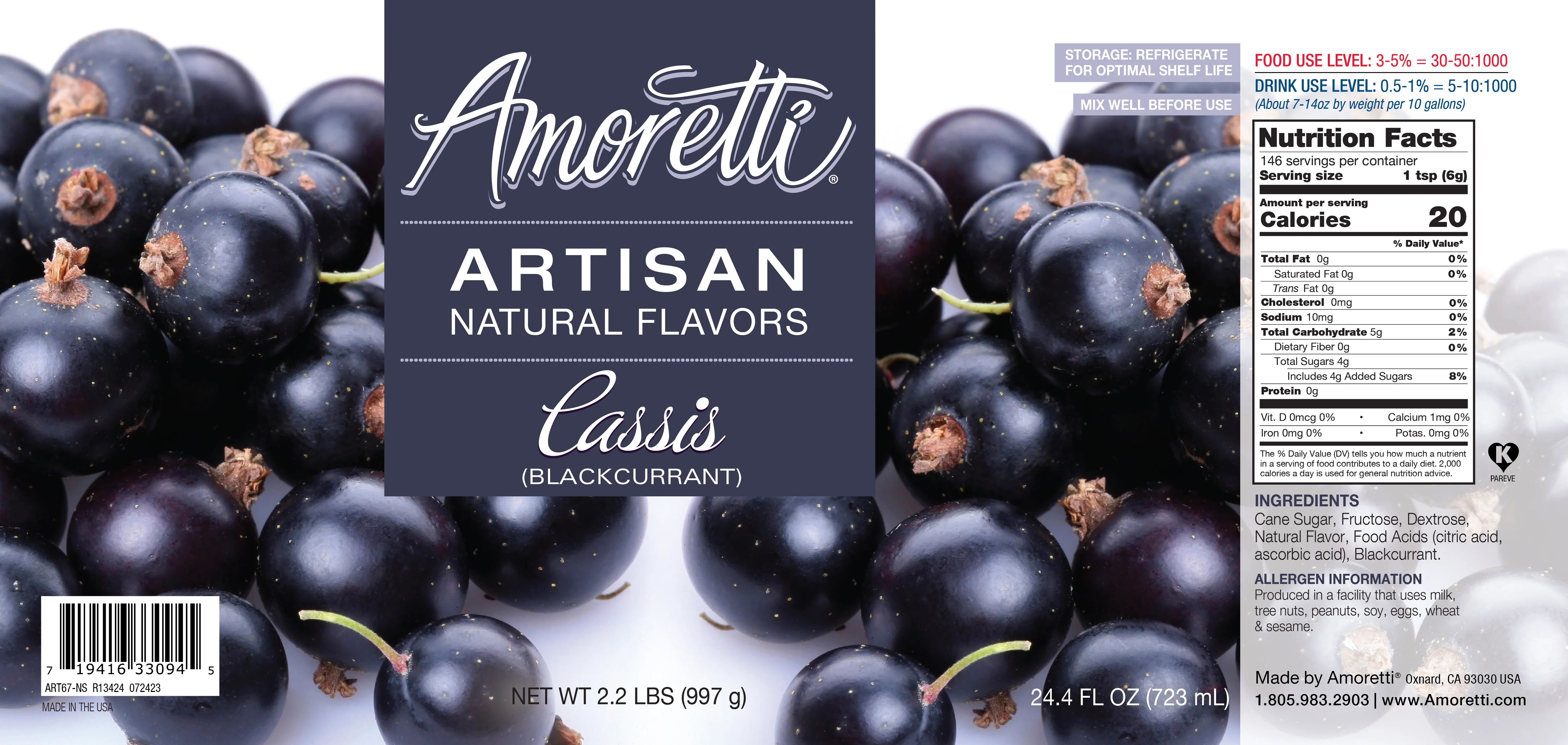 Natural Cassis (Blackcurrant) Artisan Flavor - Image 2