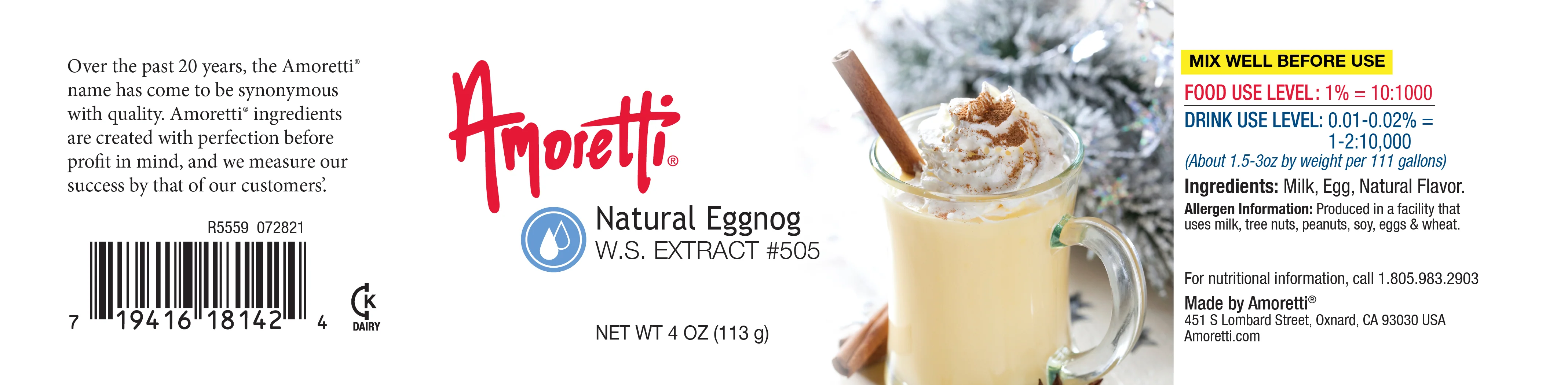 Natural Eggnog Extract Water Soluble - Image 2