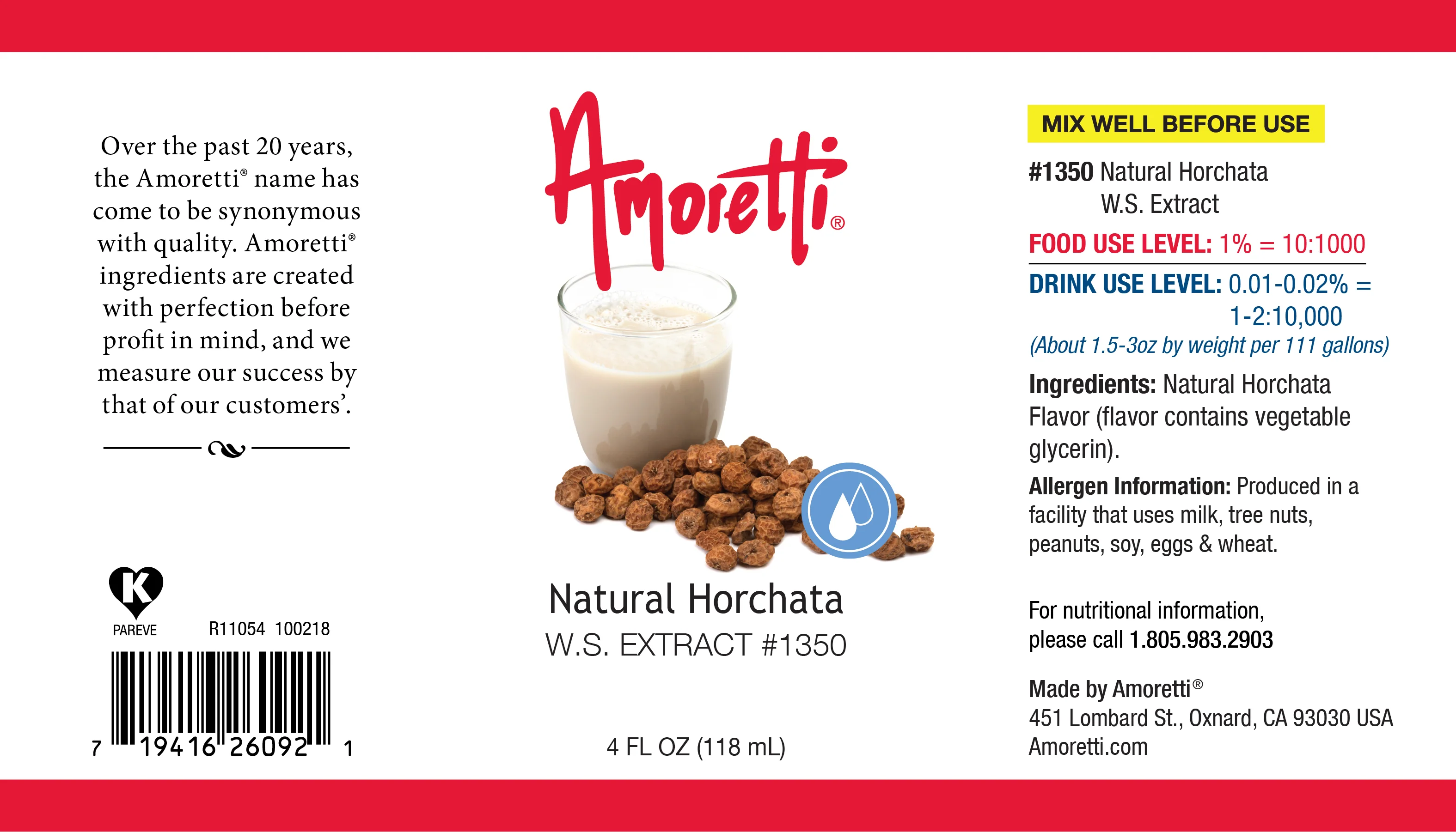 Natural Horchata Extract Water Soluble - Image 2