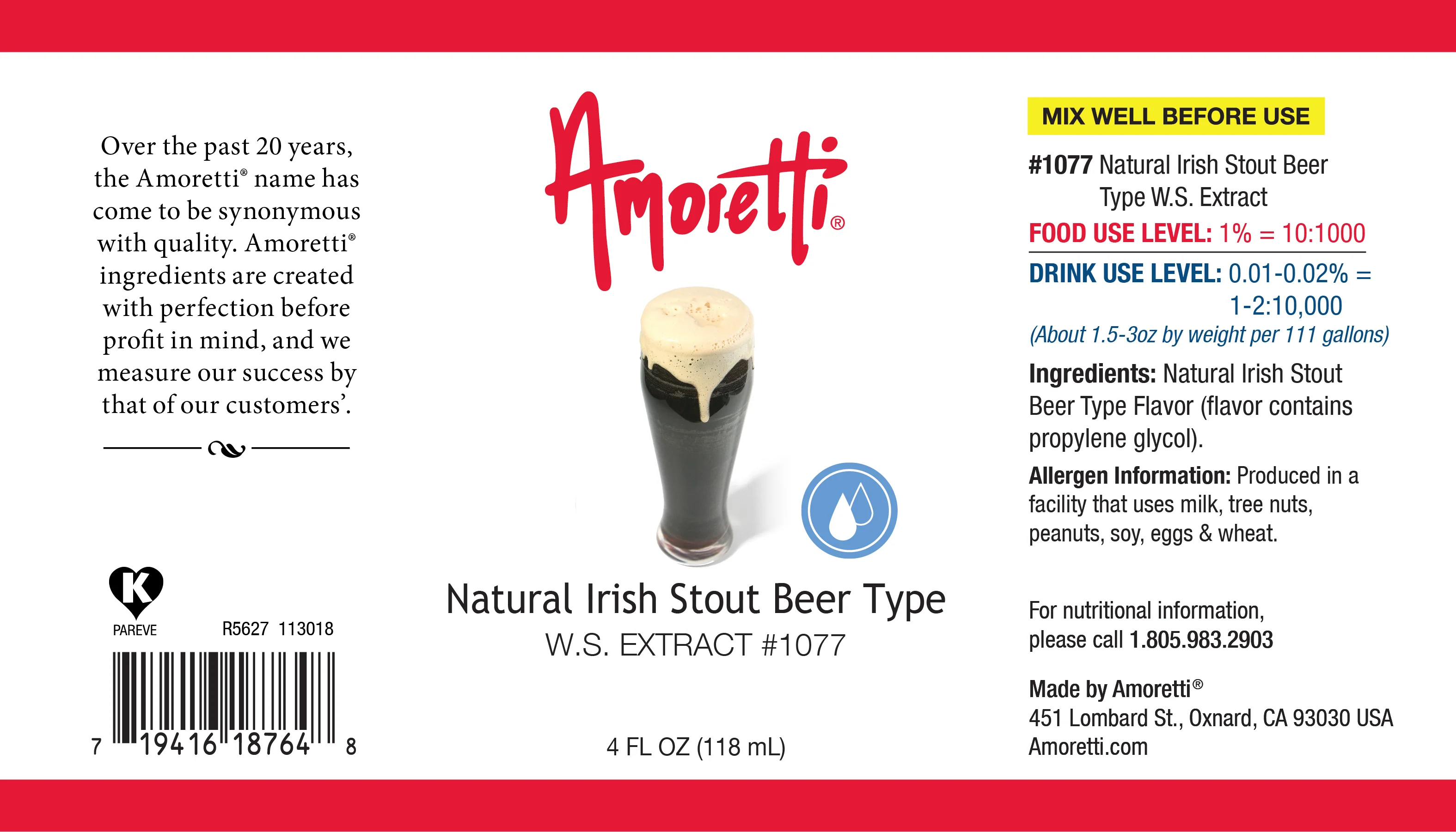 Natural Irish Stout Beer Type Extract Water Soluble - Image 2