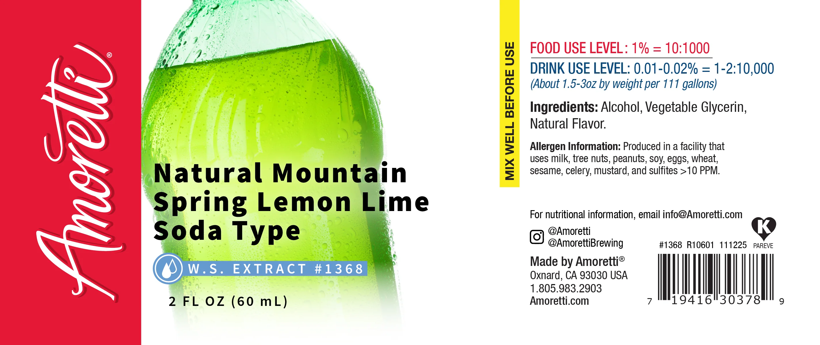 Natural Mountain Spring Lemon Lime Soda Type Extract Water Soluble - Image 2