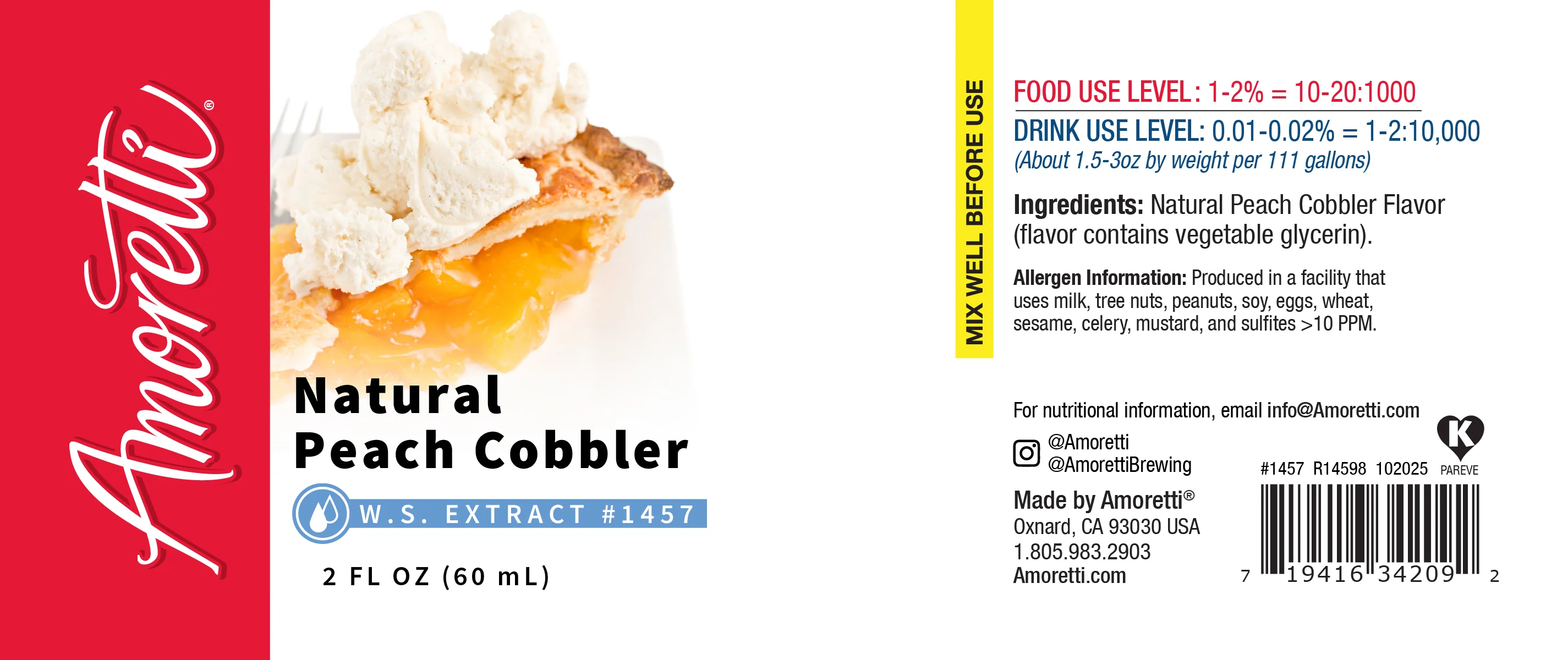 Natural Peach Cobbler Extract Water Soluble - Image 2