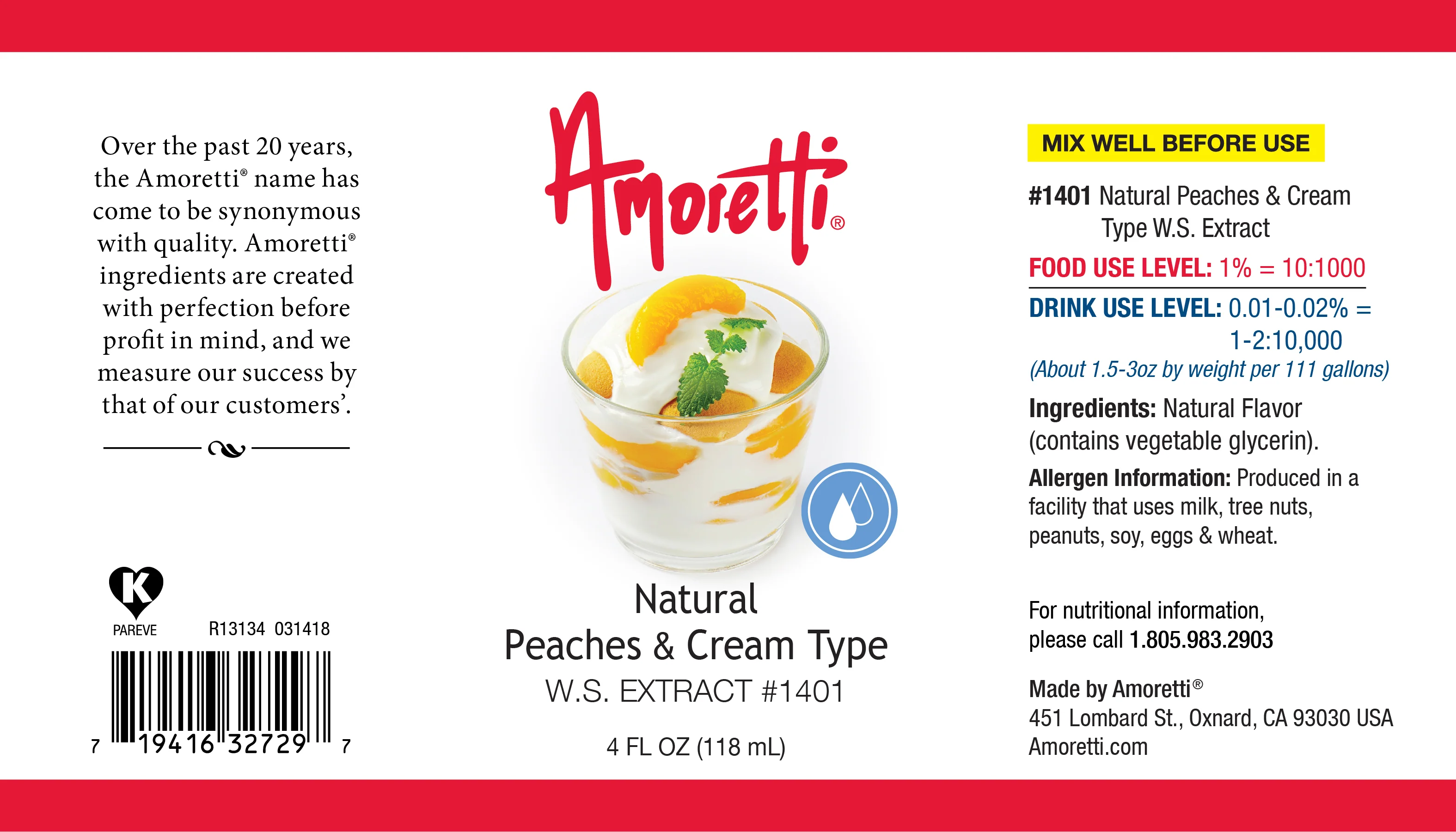 Natural Peaches & Cream Type Extract Water Soluble - Image 2