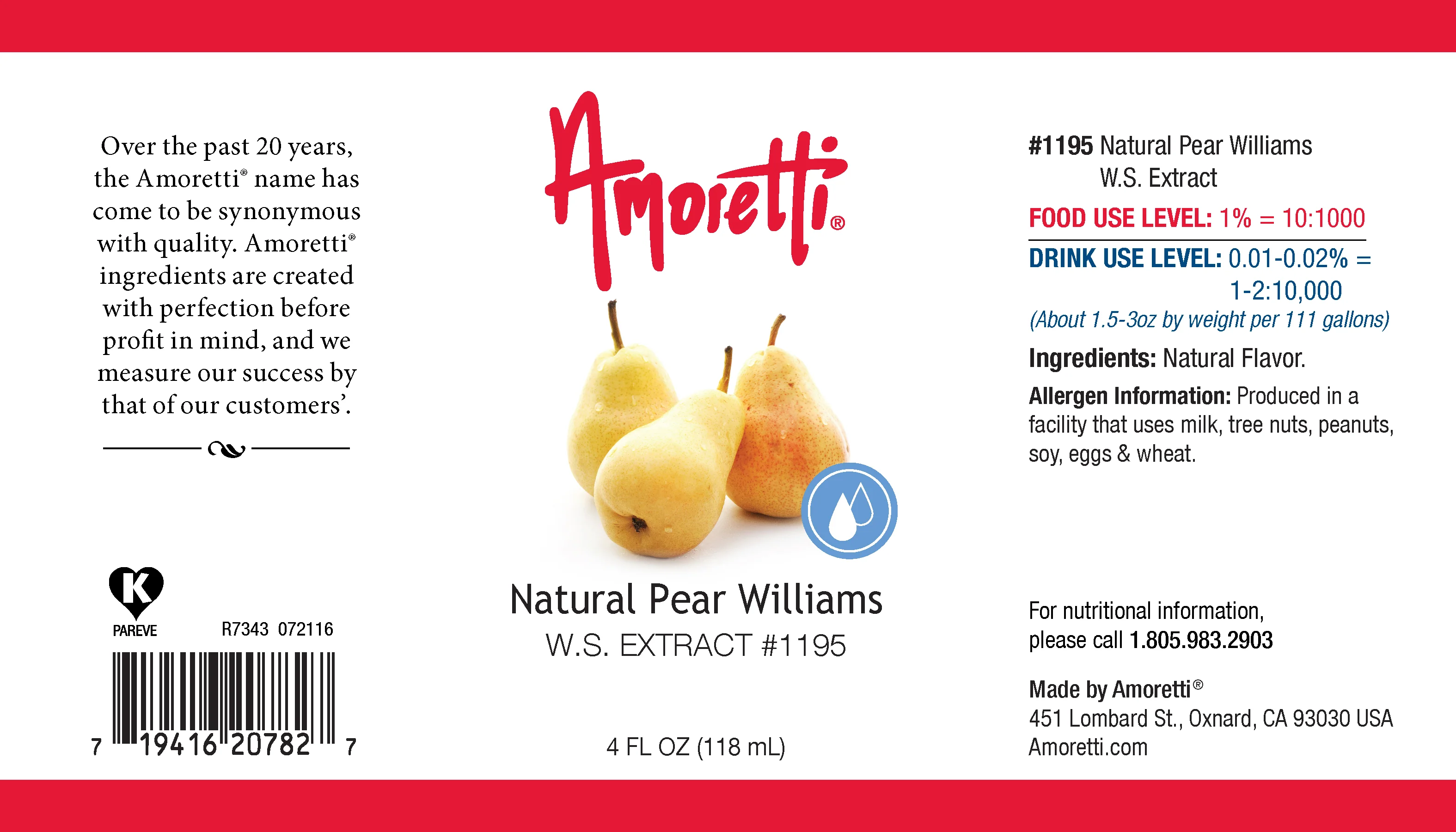 Natural Pear Williams Extract Water Soluble - Image 2