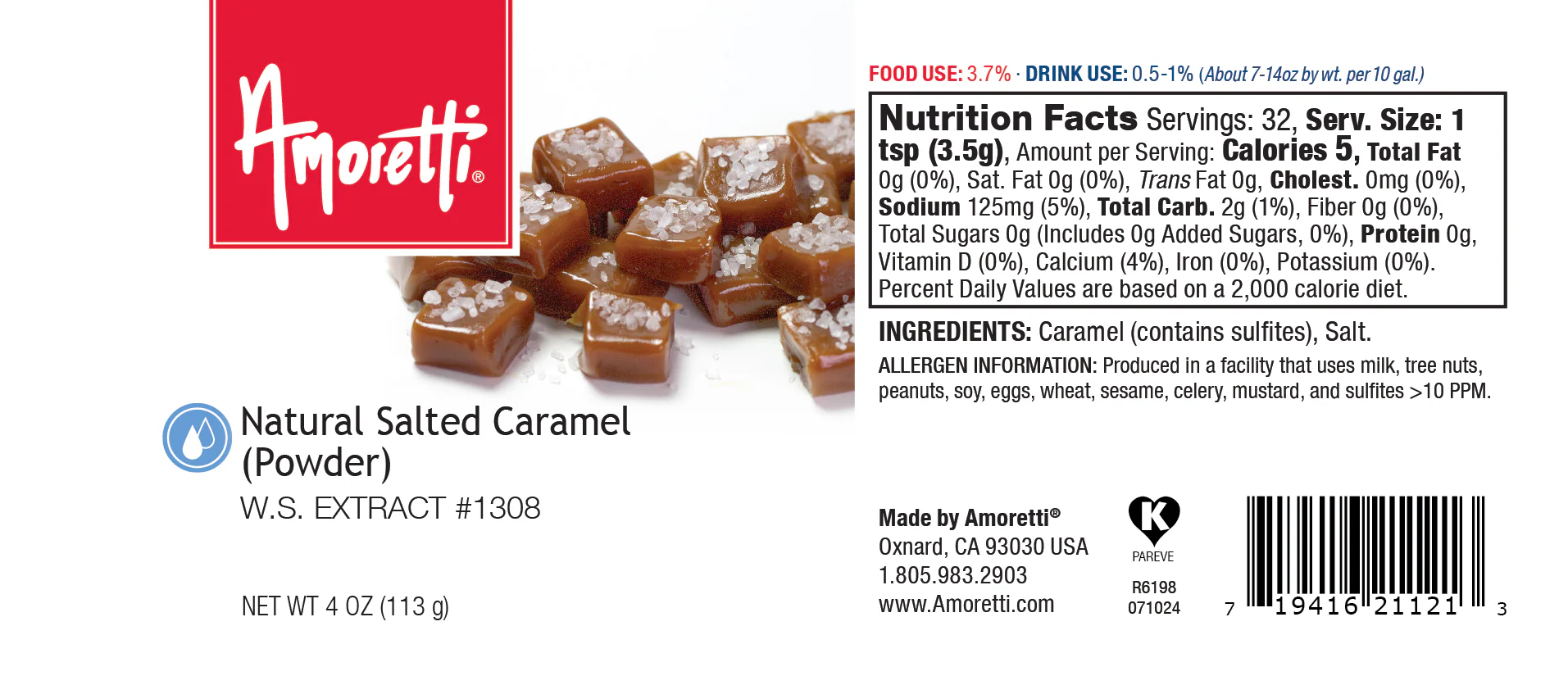 Natural Salted Caramel Extract Powder Water Soluble - Image 2