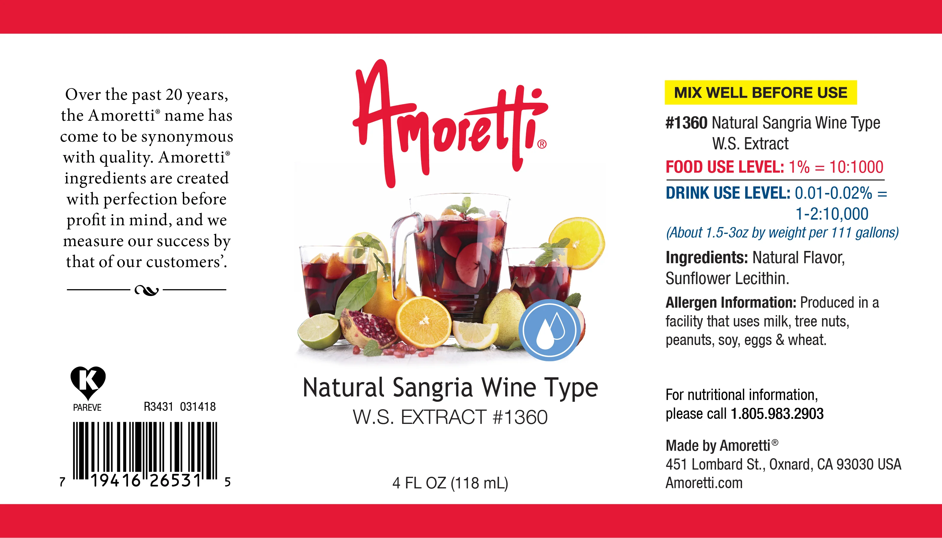 Natural Sangria Wine Type Extract Water Soluble - Image 2