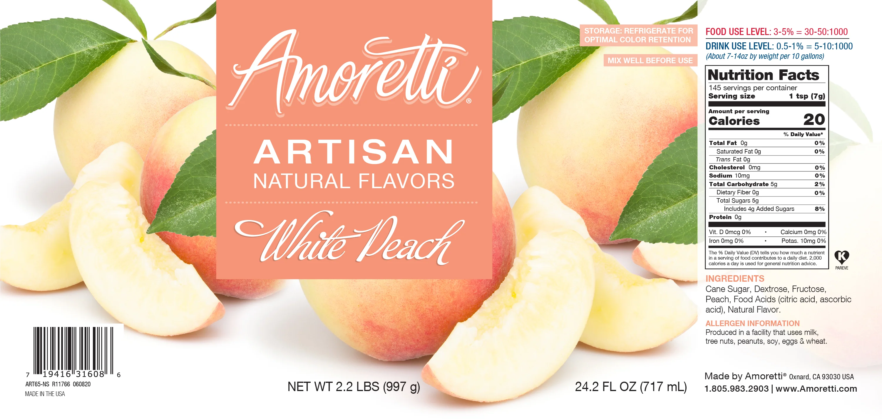 Natural White Peach Artisan Flavor - Image 2