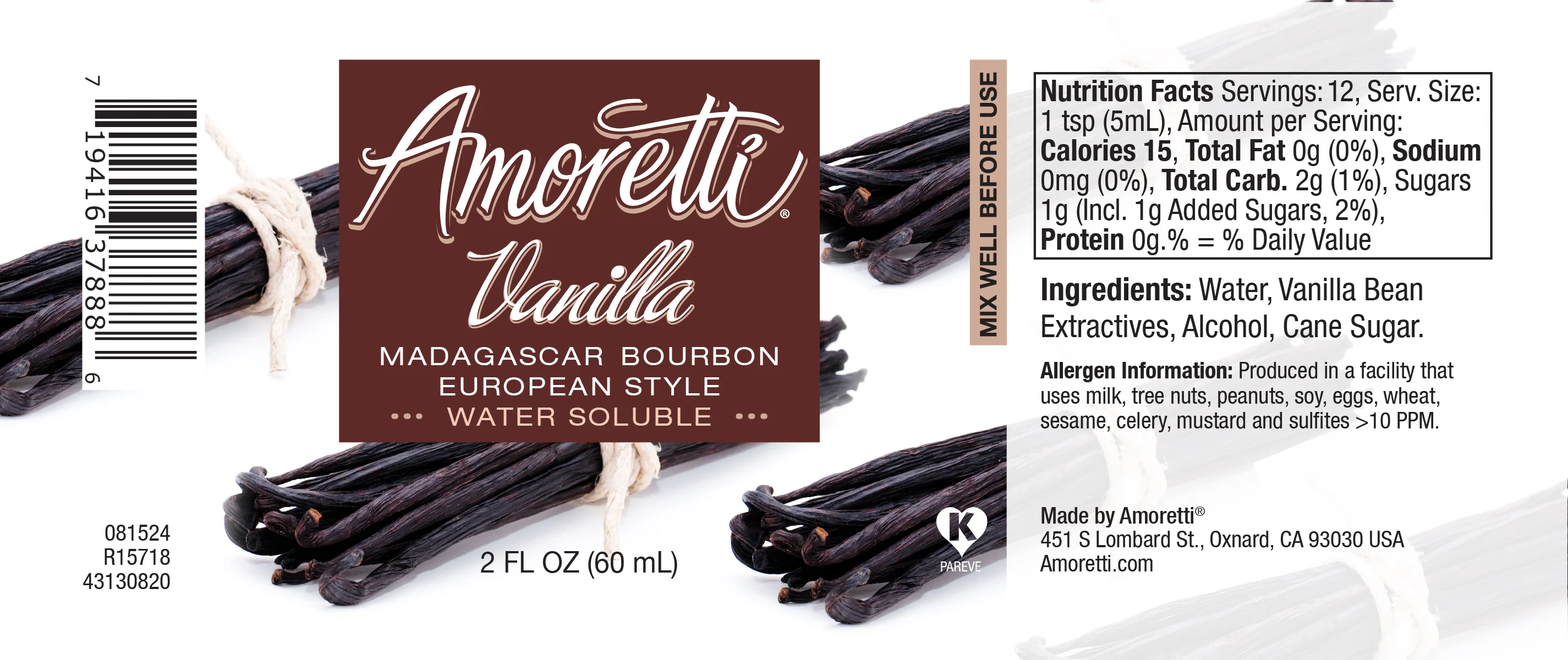 Vanilla Madagascar Bourbon European Style Extract W.S - Image 2