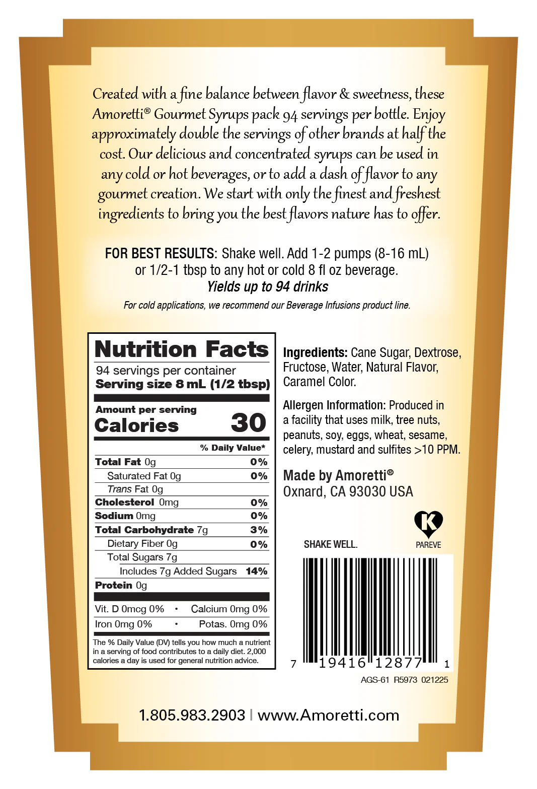 Peach Gourmet Syrup - Image 2