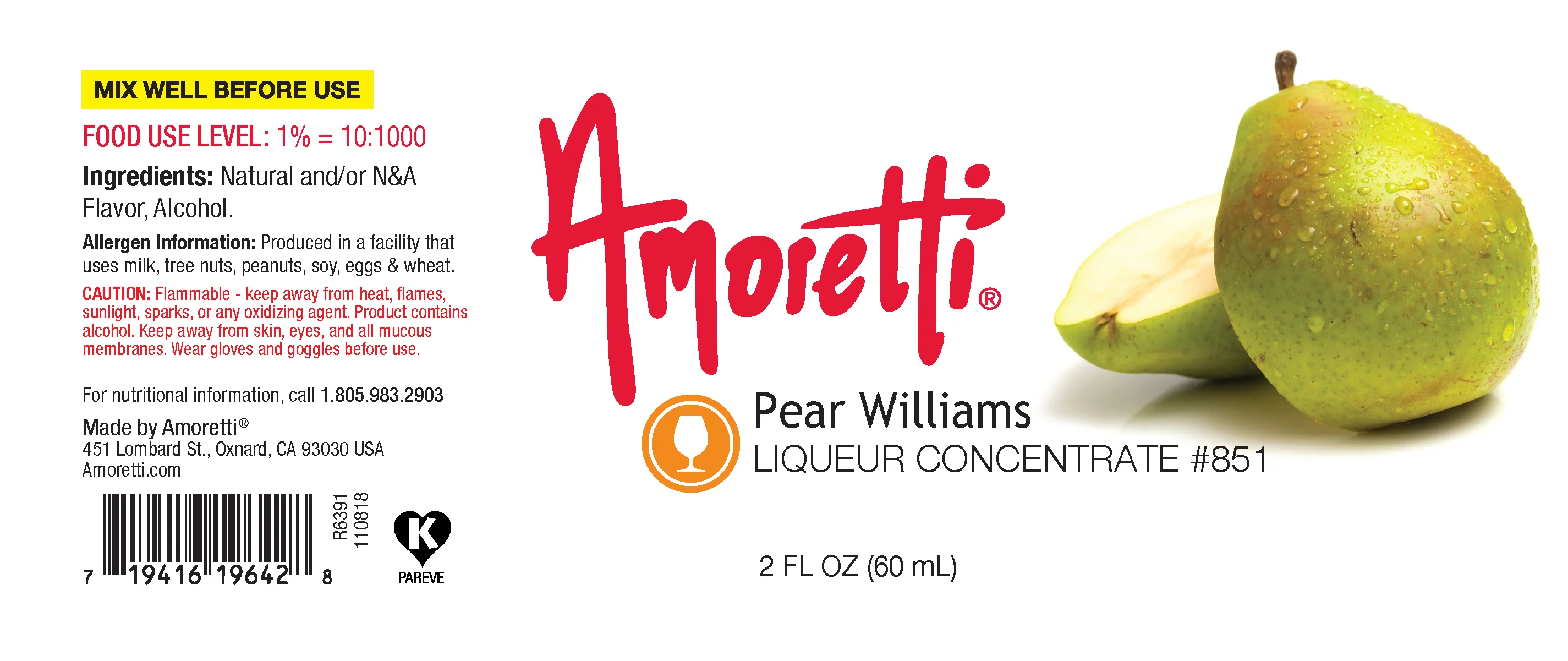 Pear Williams Liqueur Concentrate - Image 2