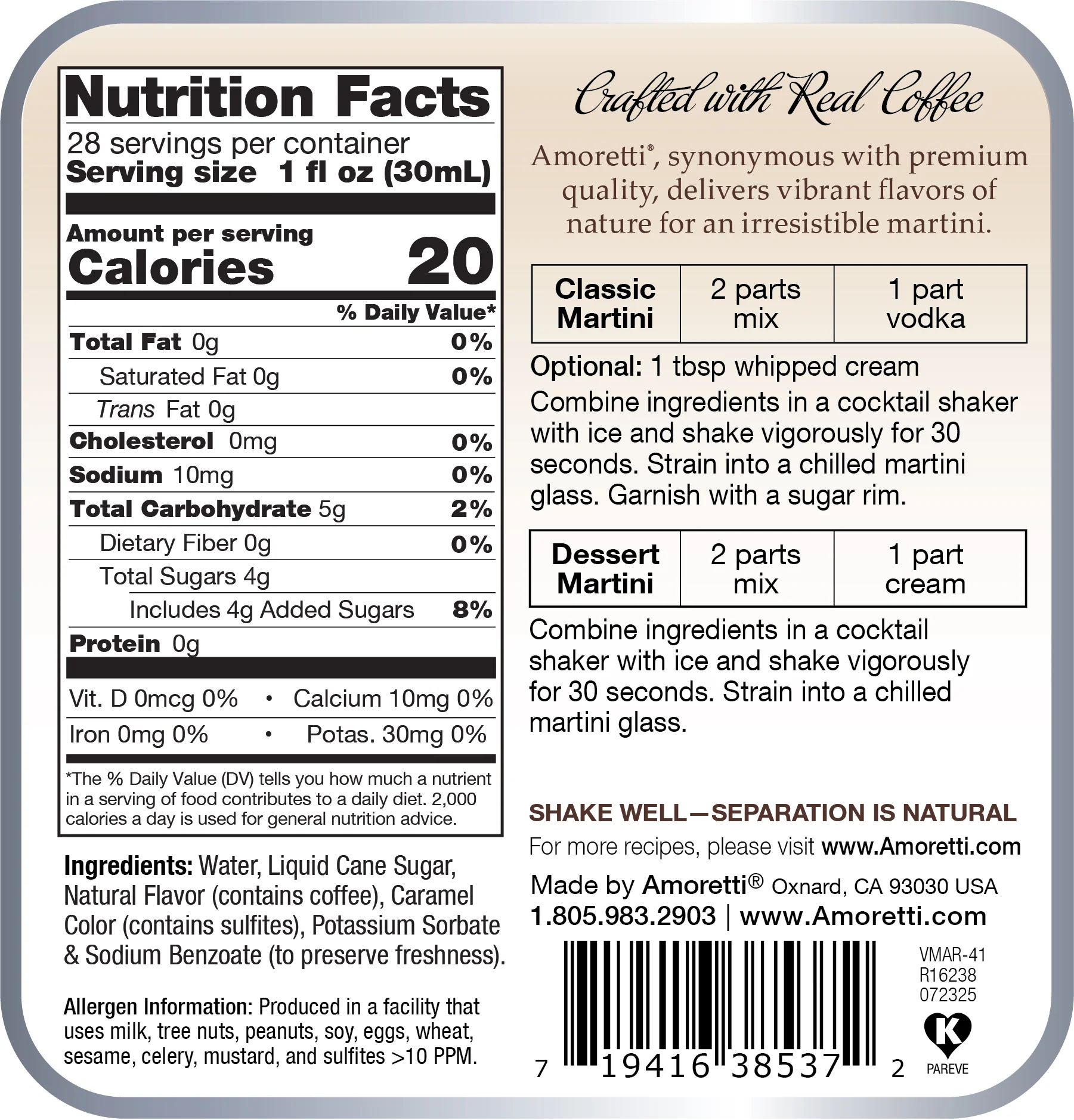 Premium Espresso Coffee Martini Mix - Image 2