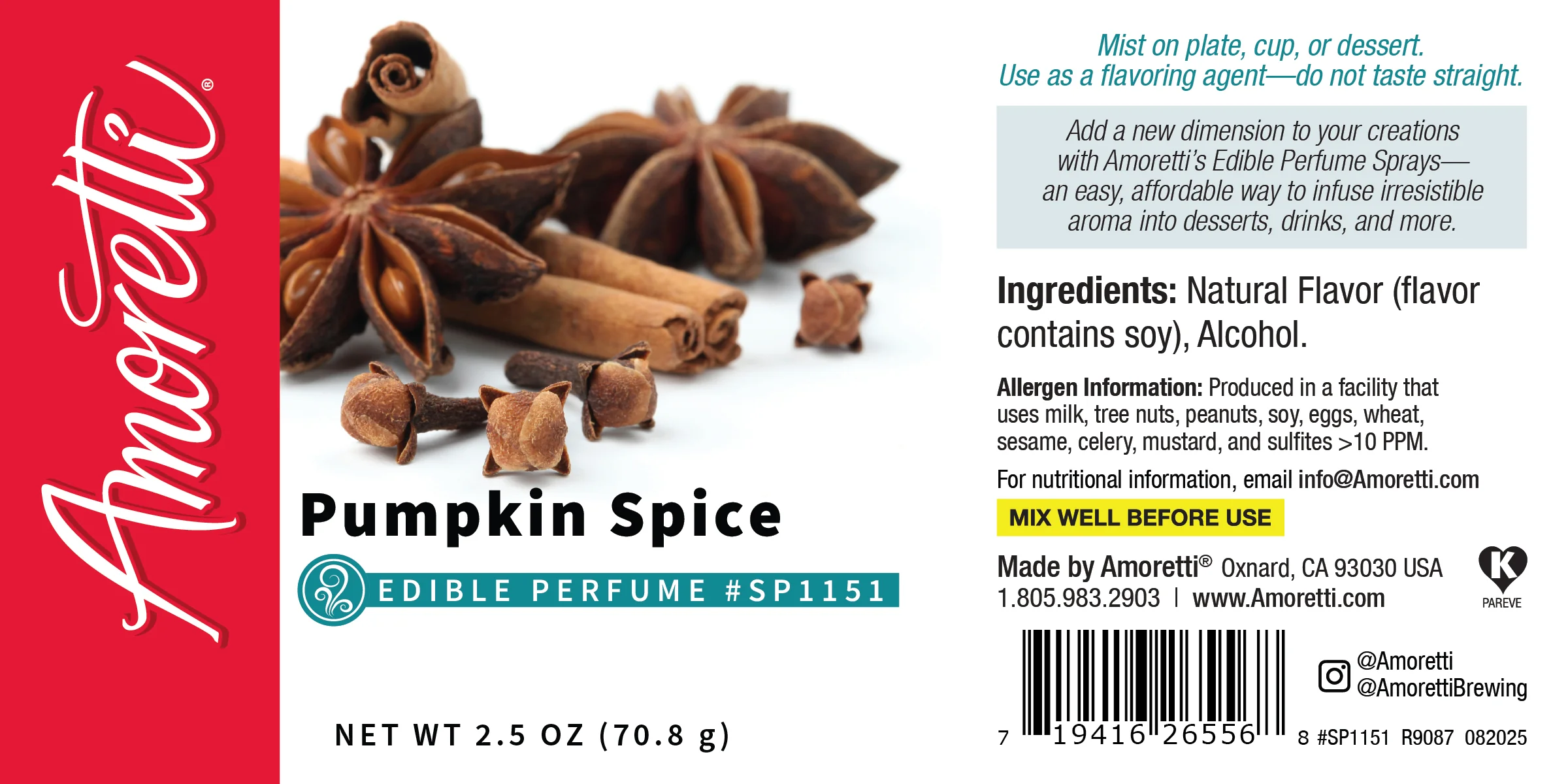 Pumpkin Spice Edible Perfume Spray - Image 2