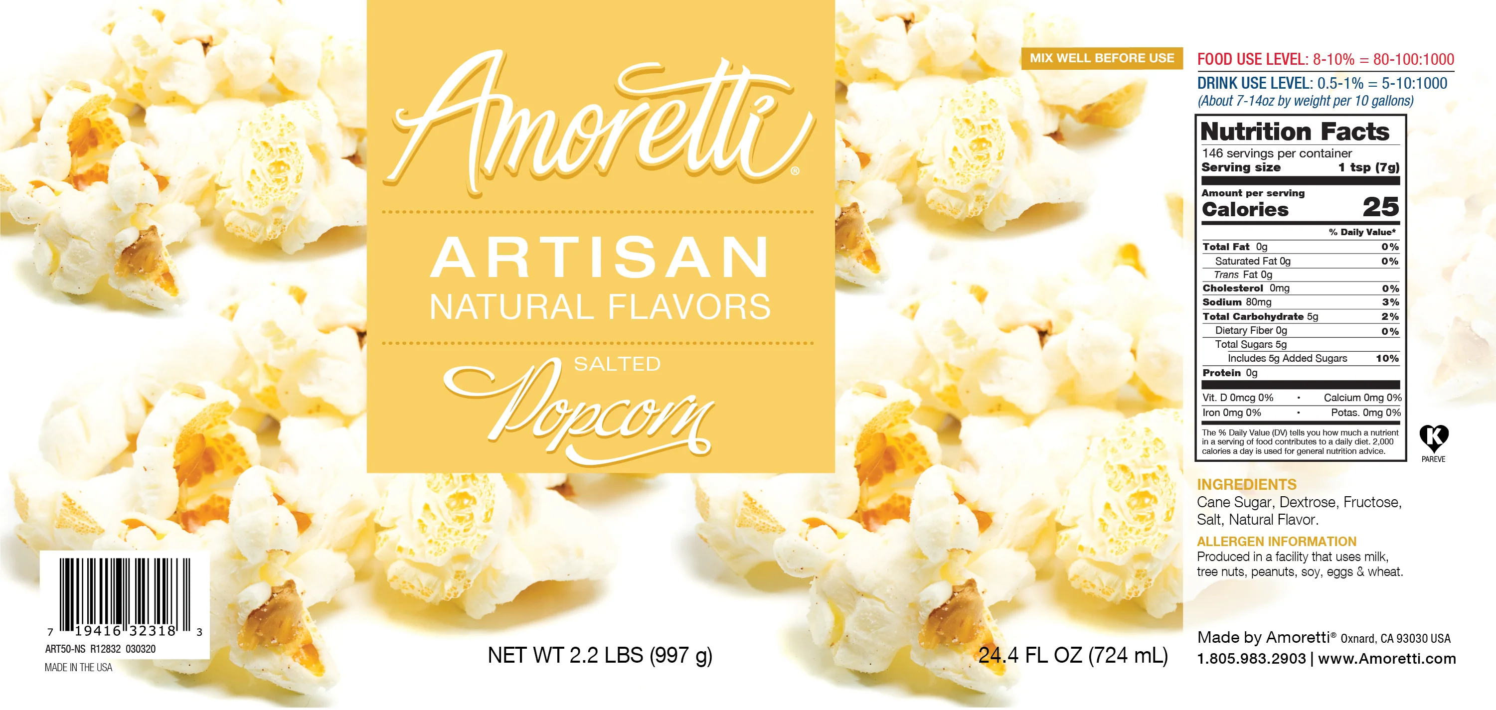 Natural Salted Popcorn Artisan Flavor - Image 2