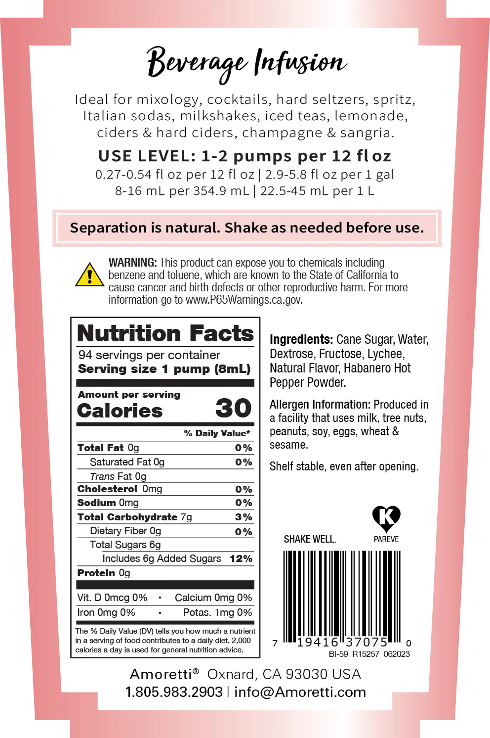 Spicy Lychee Beverage Infusion - Image 2