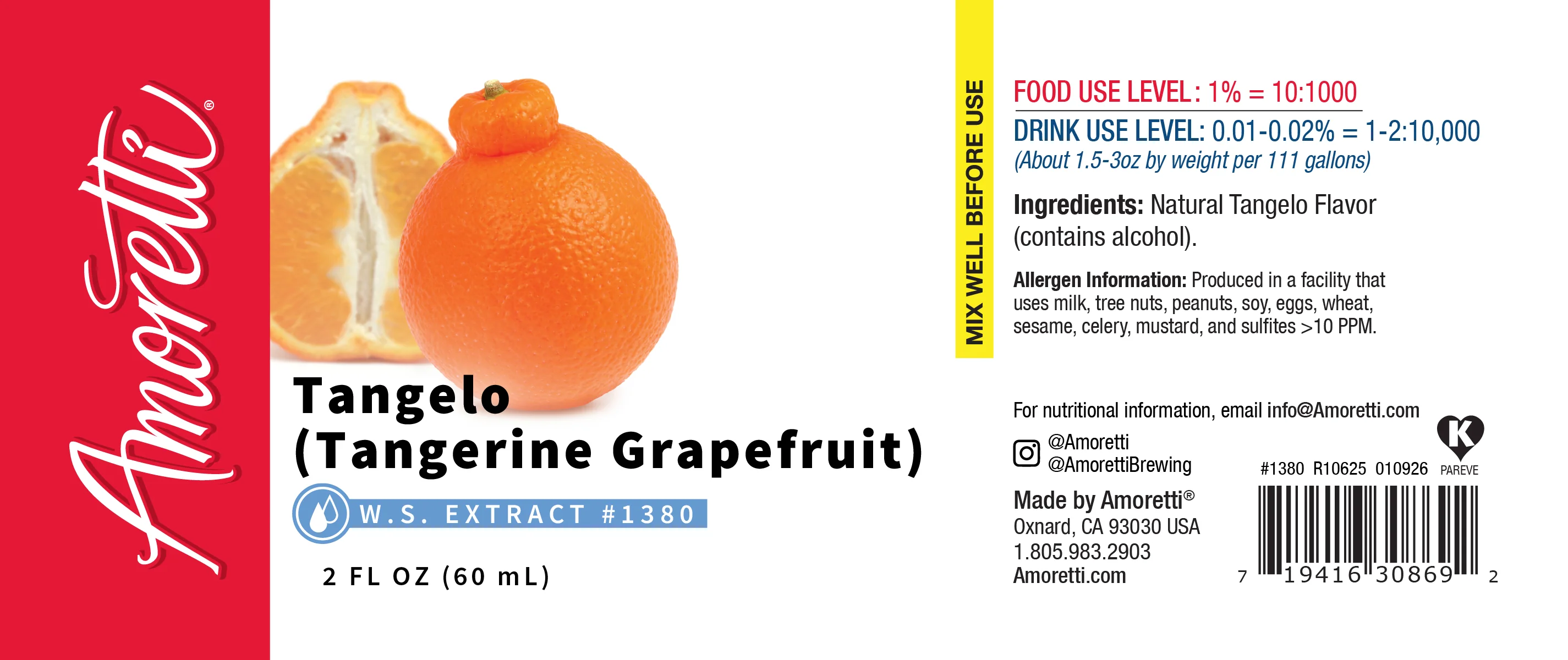 Tangelo (Tangerine Grapefruit) Extract Water Soluble - Image 2