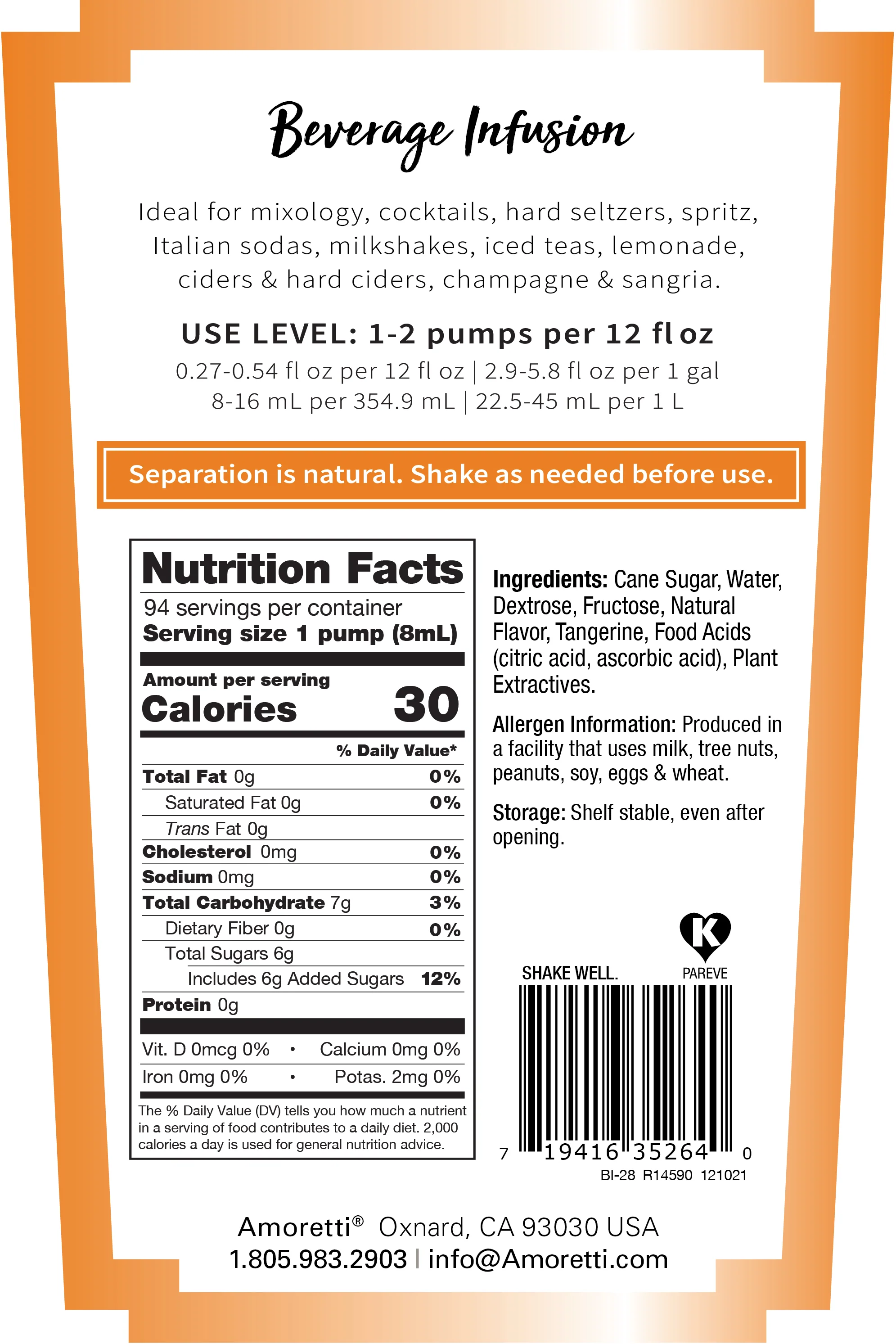 Tangerine Beverage Infusion - Image 2