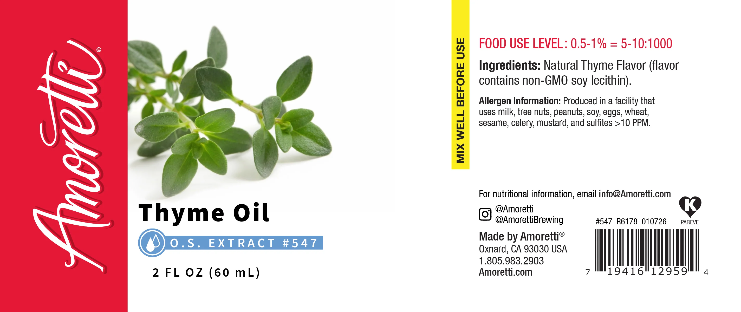 Thyme Oil Extract Oil Soluble - Image 2