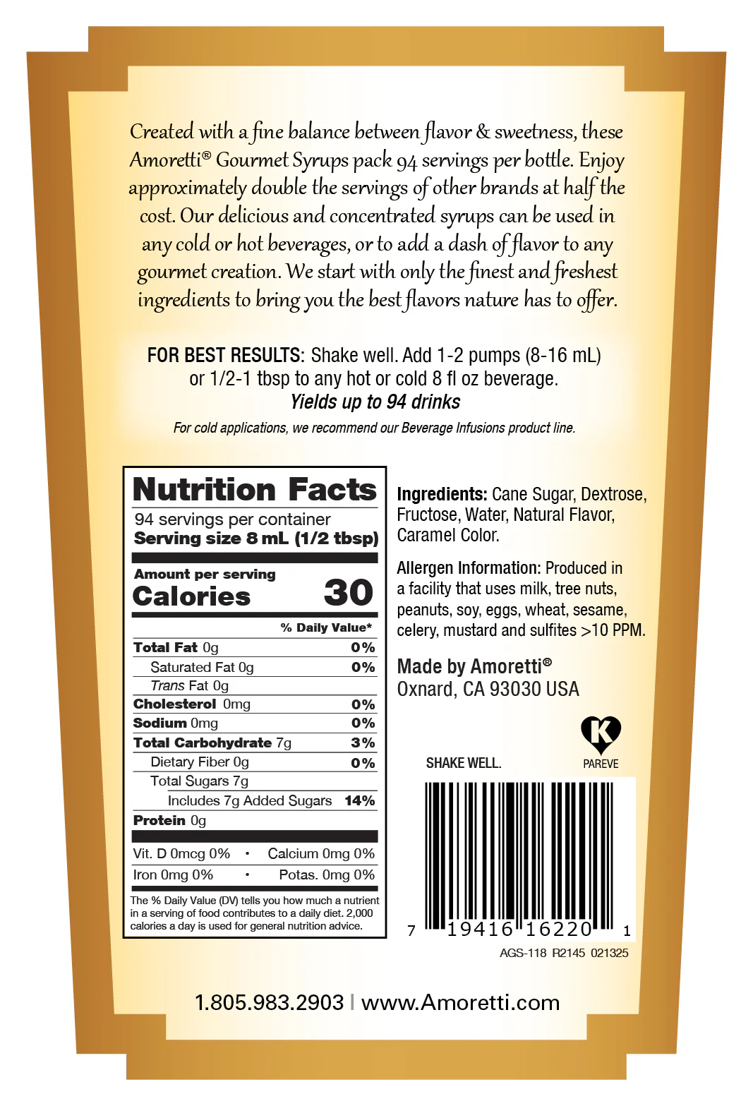 Vanilla Gourmet Syrup - Image 2
