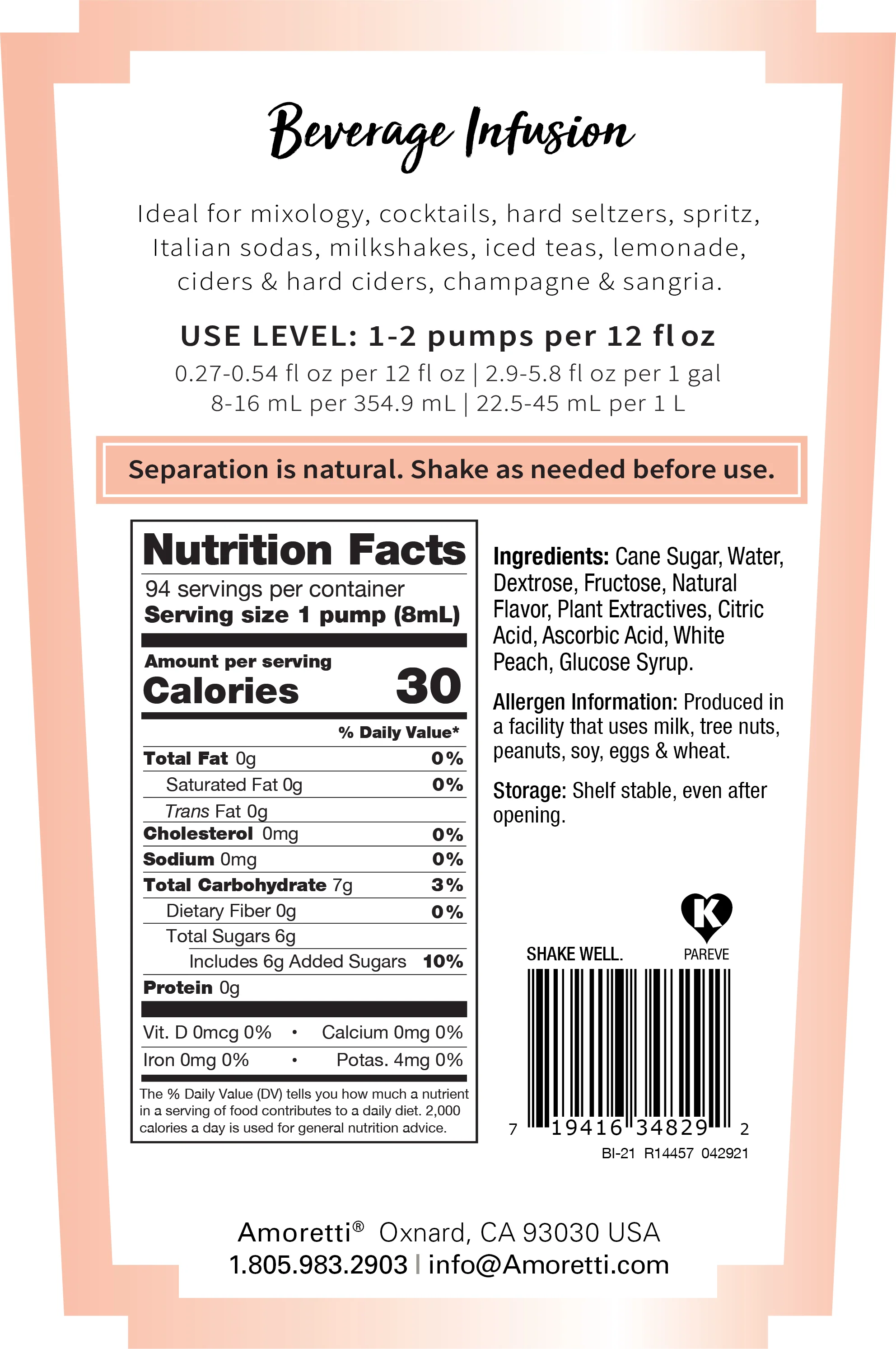 White Peach Beverage Infusion - Image 2